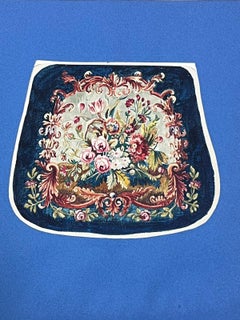 Pareja de acuarelas inspiradas en Rococó con elaborados arreglos florales