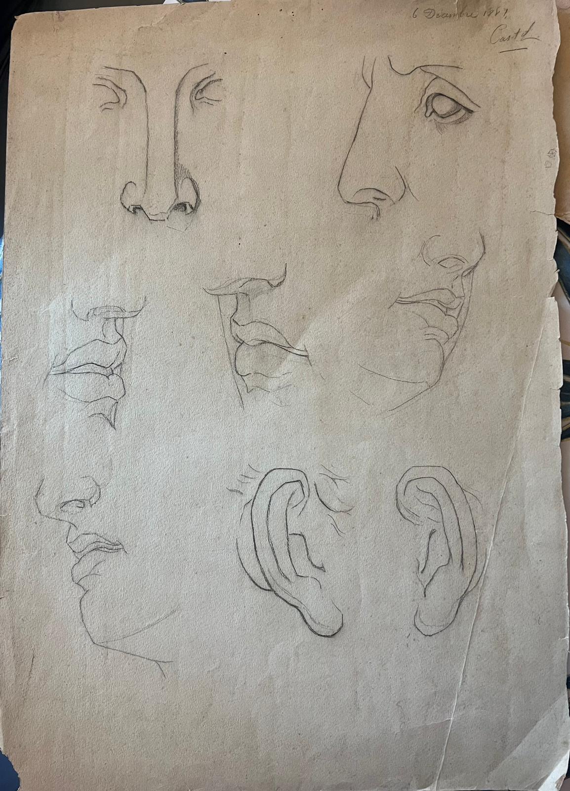 Antique French Studio a schizzo
schizzo a matita firmato su carta d'artista
dipinto: 20,75 x 15 pollici
provenienza: collezione privata
condizioni: buone e solide condizioni con alcuni danni dovuti all'età

Descrizione: 