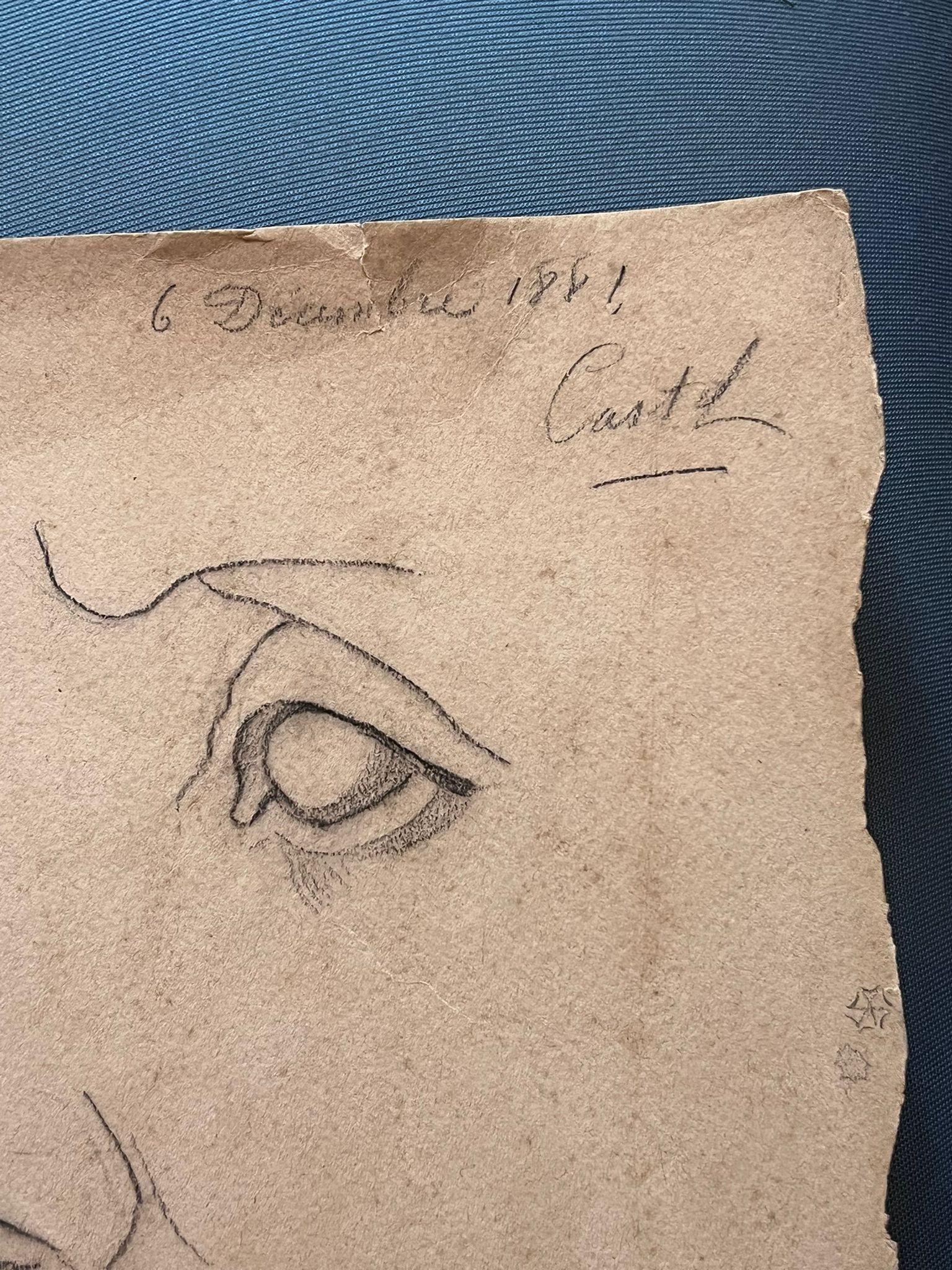Antique French Studio di schizzo dei tratti del viso in vendita 2