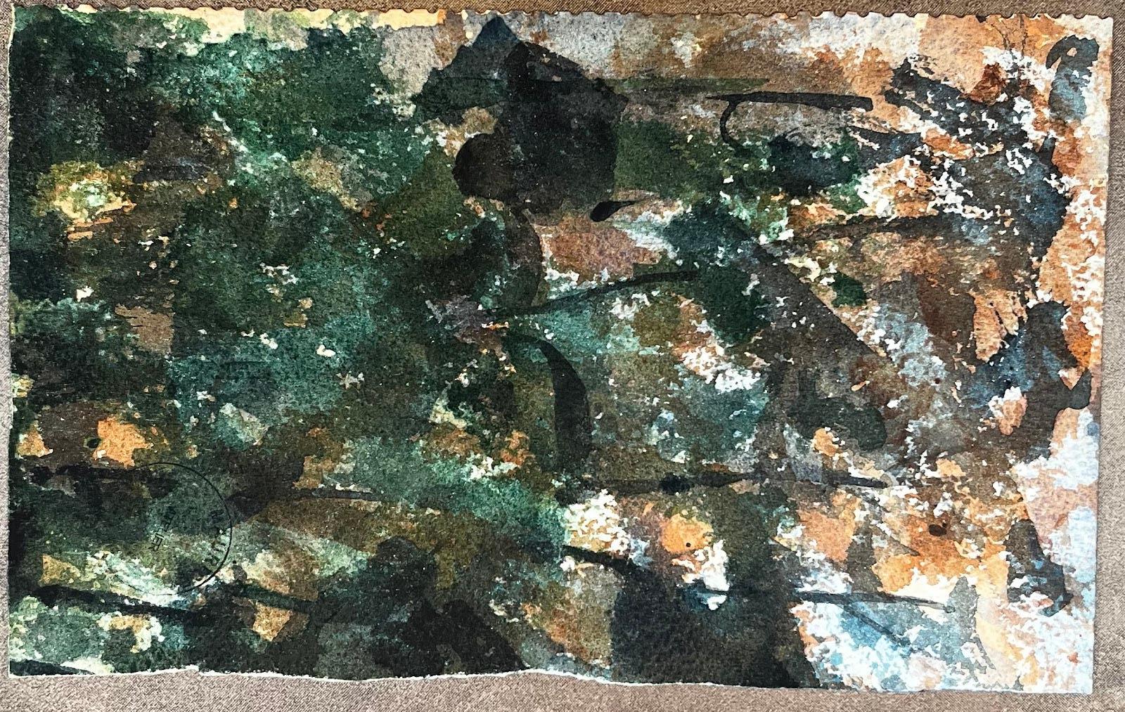 Aquarelle impressionniste française d'un paysage de bord de mer et d'une vue sur la baie en vente 3