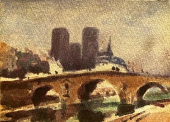Notre Dame Paris River Seine French Impressionist Landscape Original Painting