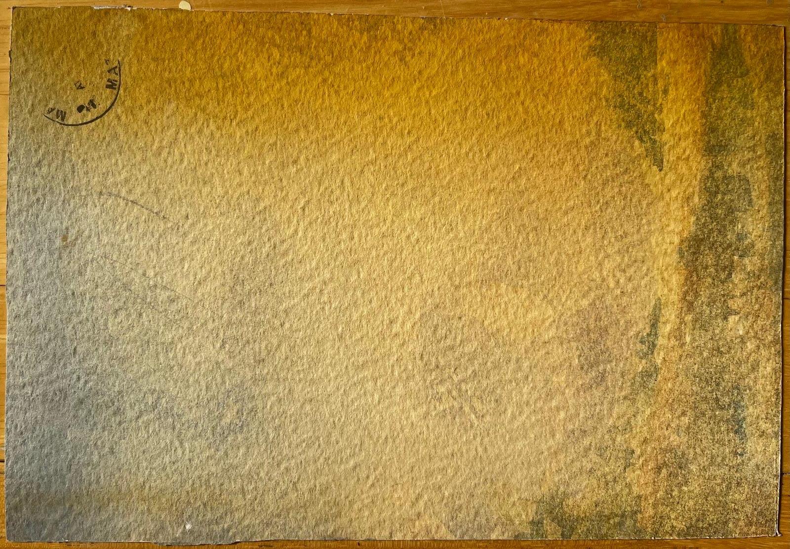 Aquarelle impressionniste française Scène de port au crépuscule en vente 2