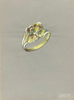 Original Parisian Vintage Jewelry Design Art by Van Cleef & Boucheron Designer