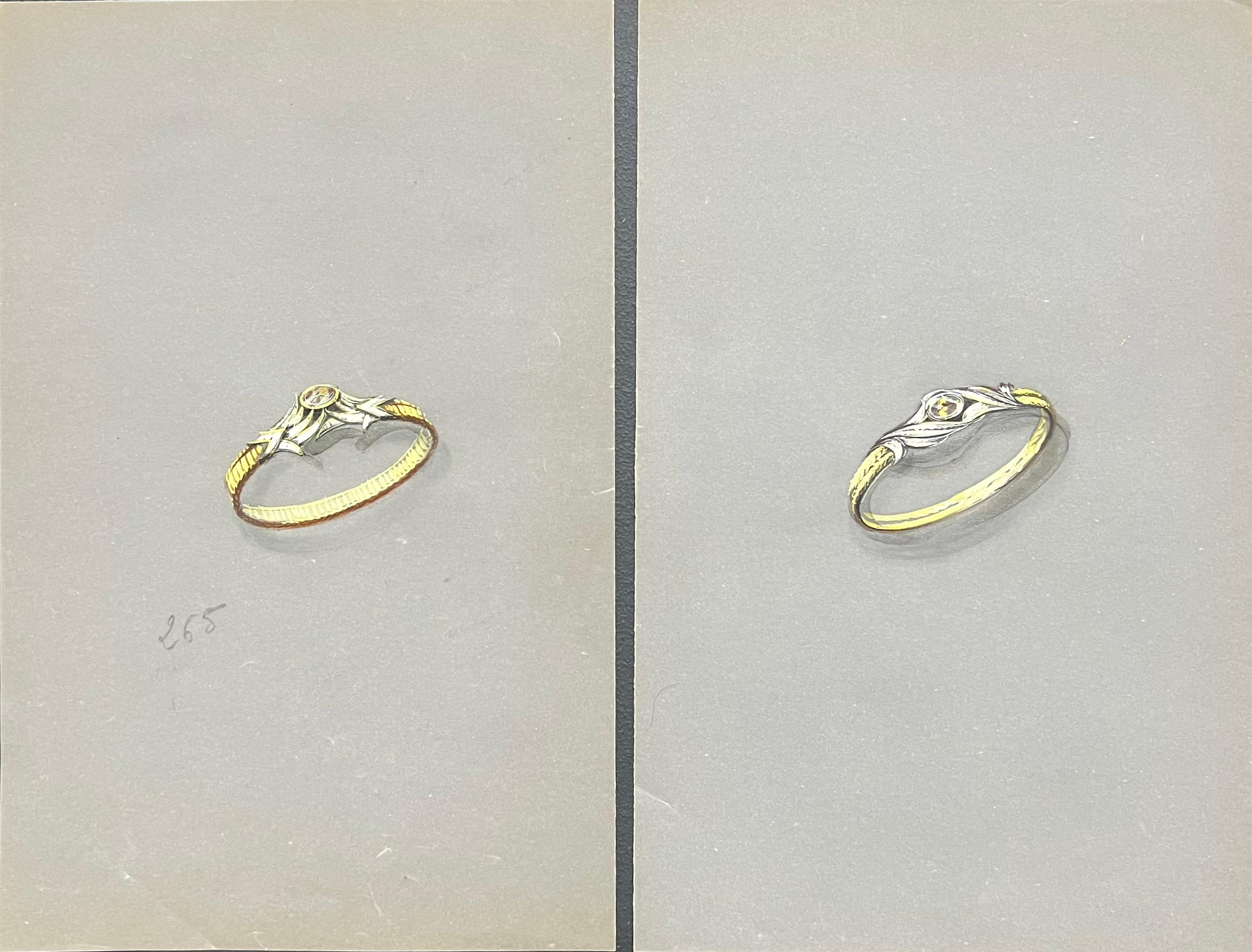 Original Pariser Vintage-Schmuckdesign-Kunst von Van Cleef & Boucheron, Designer