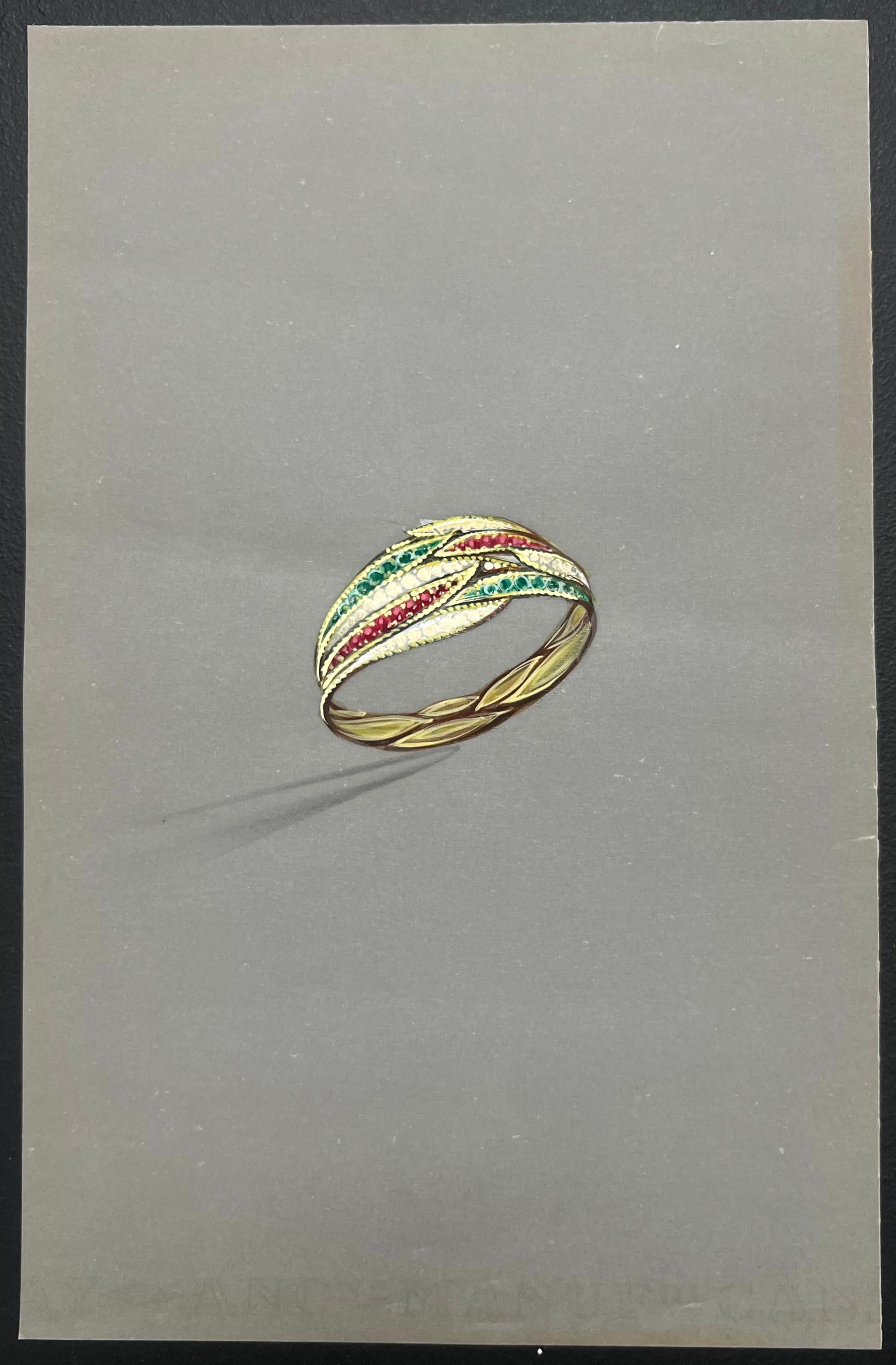 Original Pariser Vintage-Schmuckdesign-Kunst von Van Cleef & Boucheron, Designer (Französische Schule), Art, von Paul Touzet 
