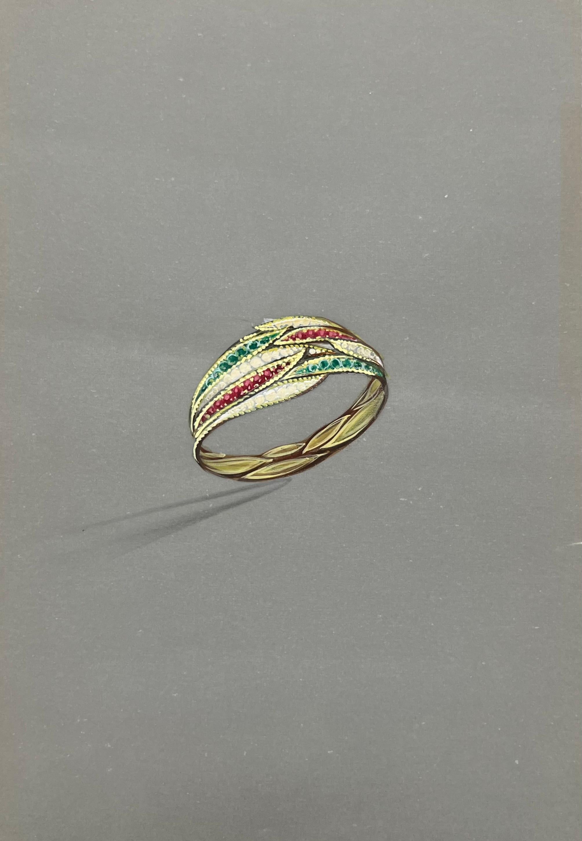 Original Pariser Vintage-Schmuckdesign-Kunst von Van Cleef & Boucheron, Designer – Art von Paul Touzet 