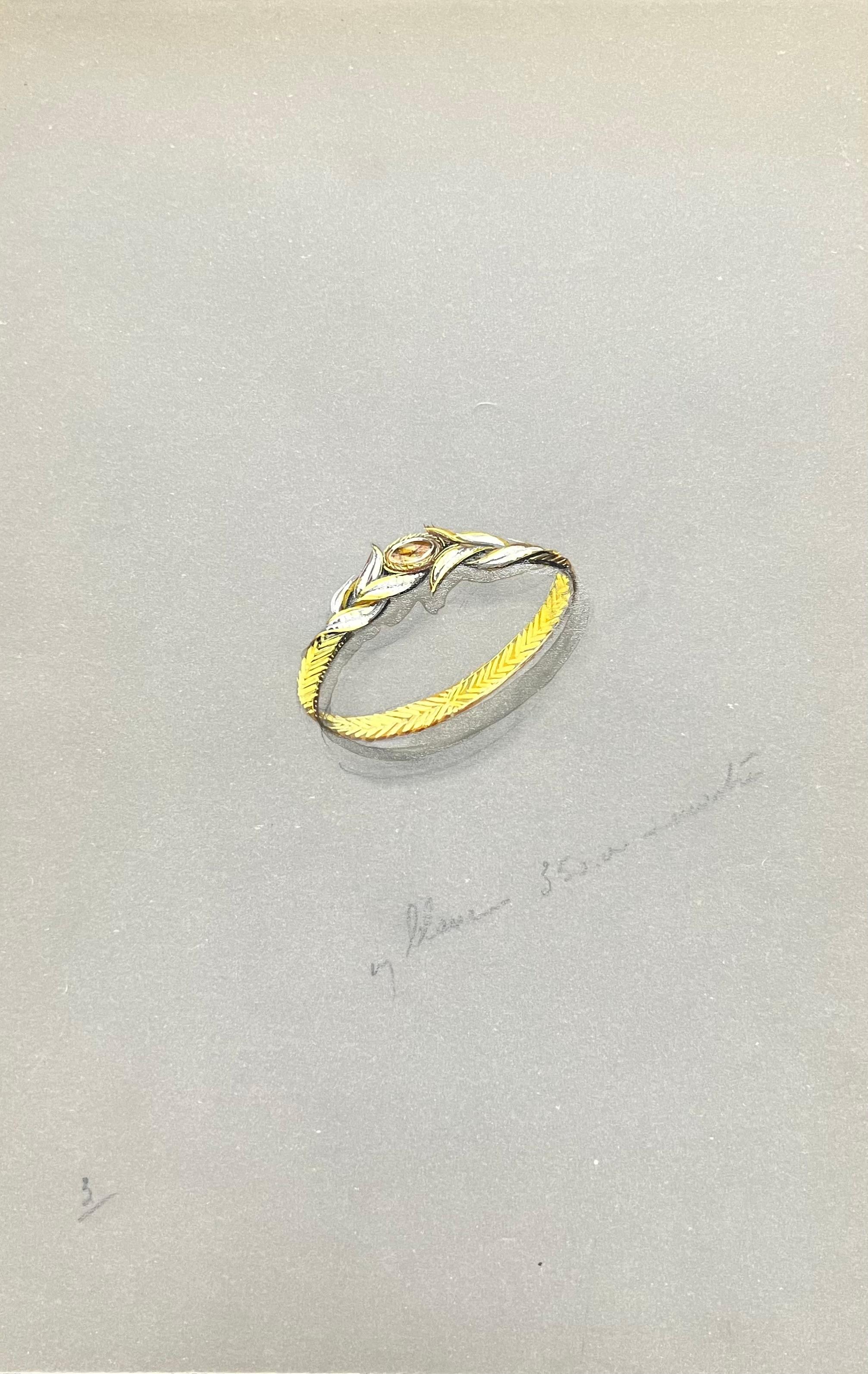 Gioielli d'epoca parigini originali di Van Cleef & Boucheron - Painting di Paul Touzet 