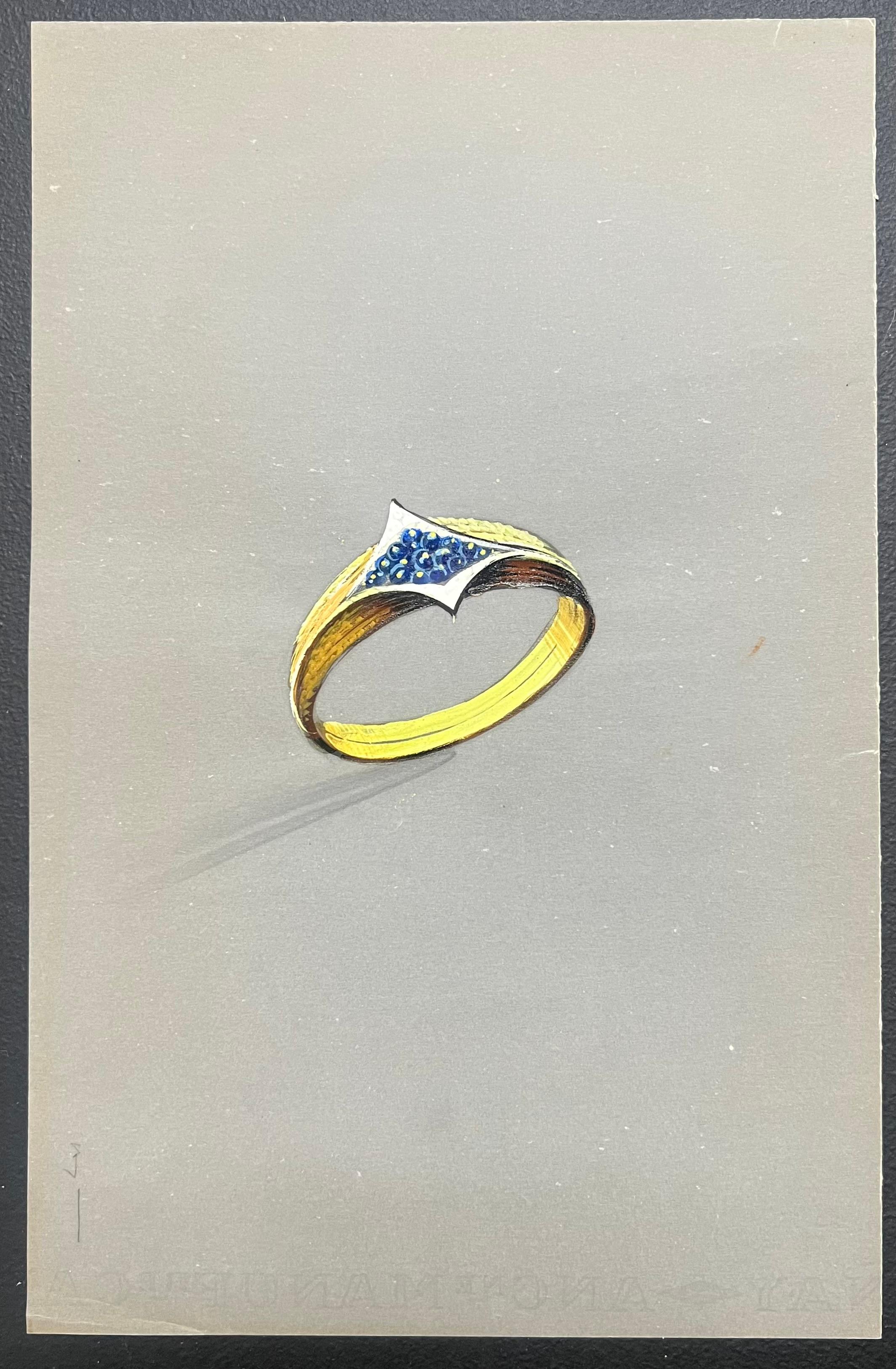 Gioielli d'epoca parigini originali di Van Cleef & Boucheron - Still-Life Painting Grigio di Paul Touzet 