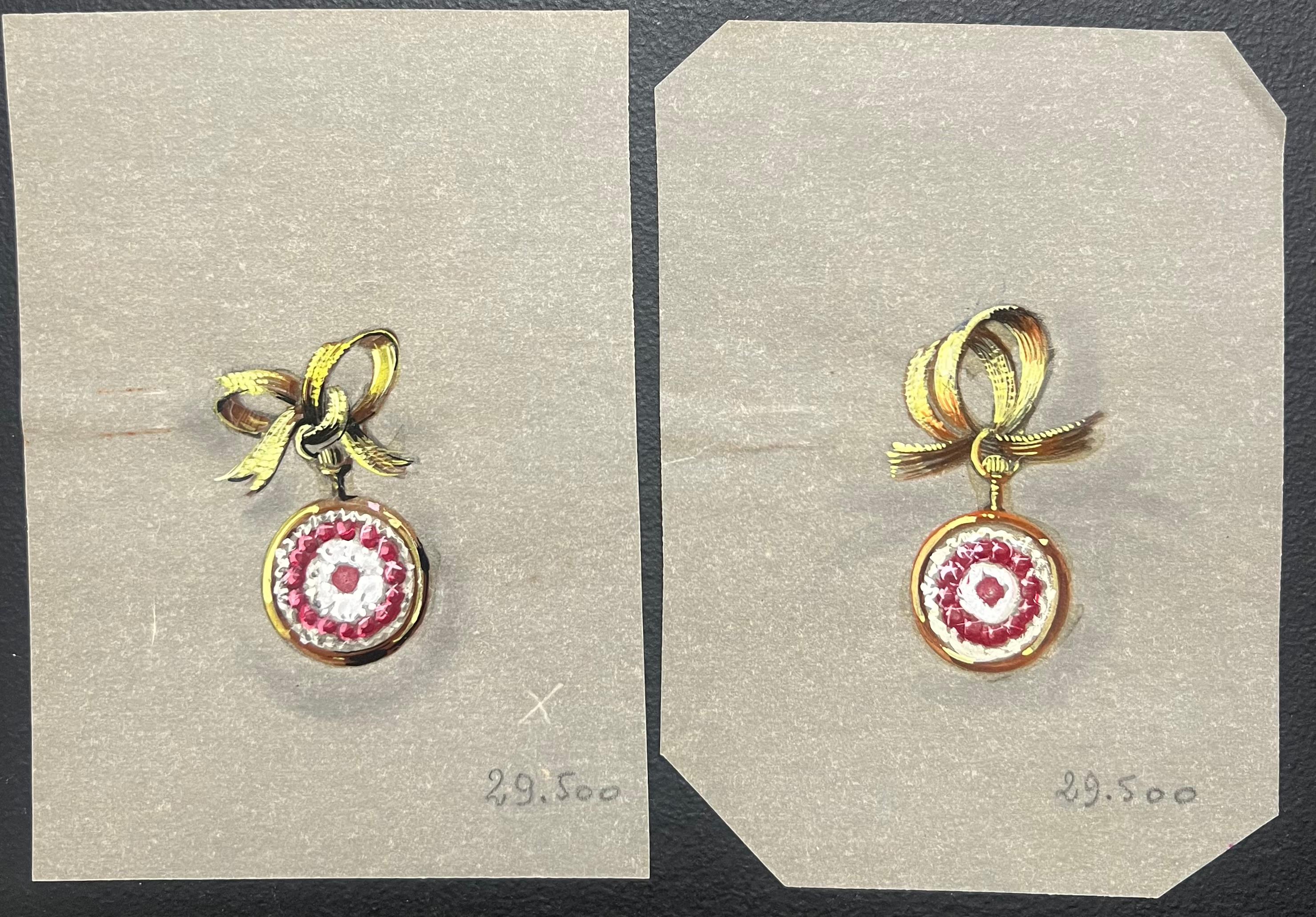 Original Pariser Vintage-Schmuckdesign-Kunst von Van Cleef & Boucheron, Designer – Art von Paul Touzet 