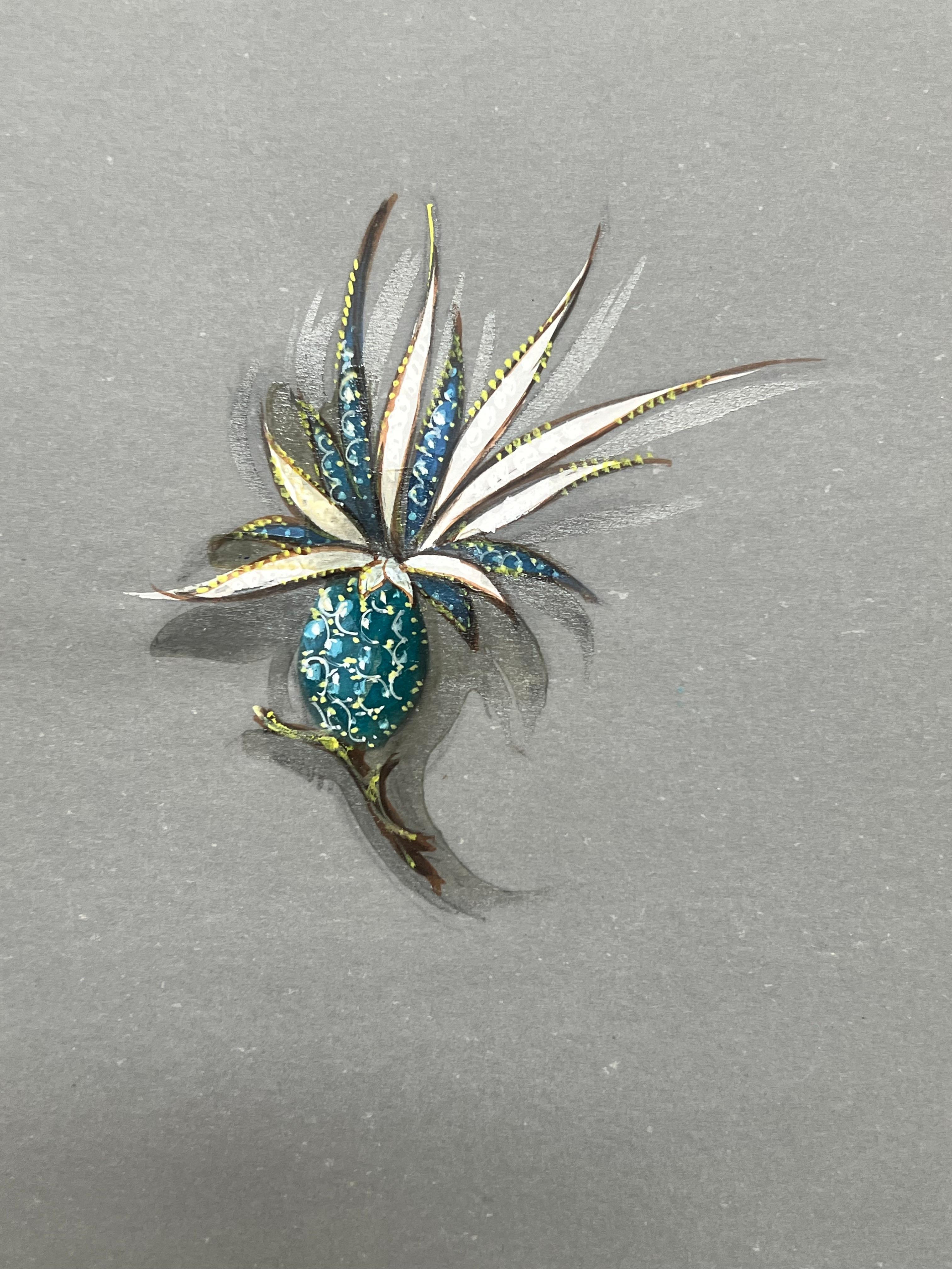 Original Pariser Vintage-Schmuckdesign-Kunst von Van Cleef & Boucheron, Designer (Grau), Still-Life, von Paul Touzet 