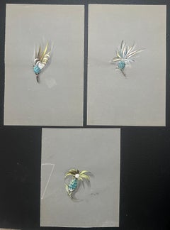 Original Parisian Vintage Jewelry Design Art by Van Cleef & Boucheron Designer