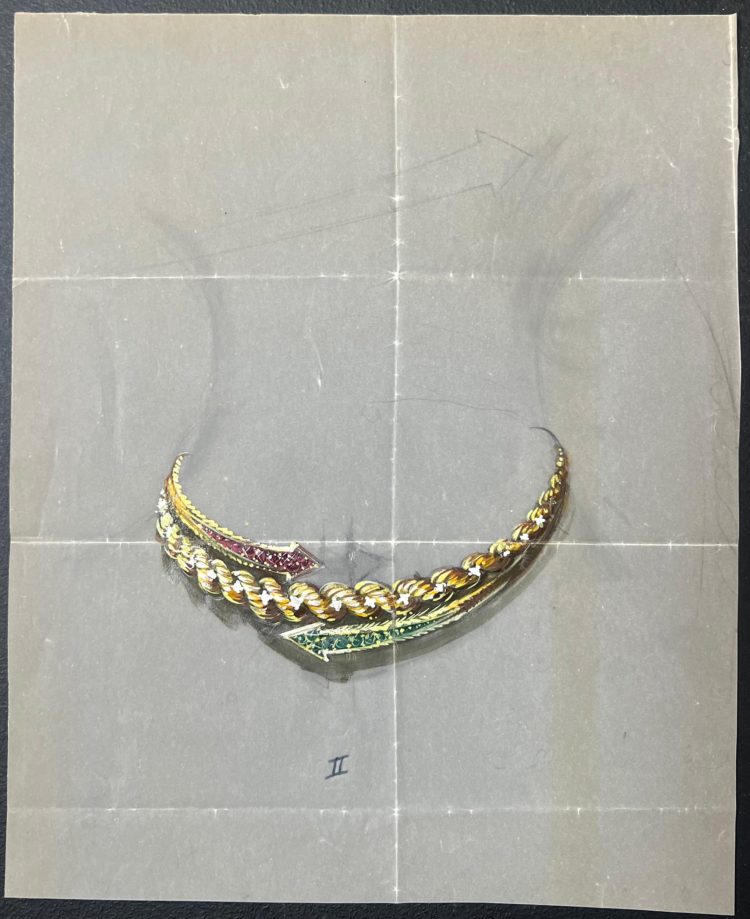 Gioielli d'epoca parigini originali di Van Cleef & Boucheron - Art di Paul Touzet 