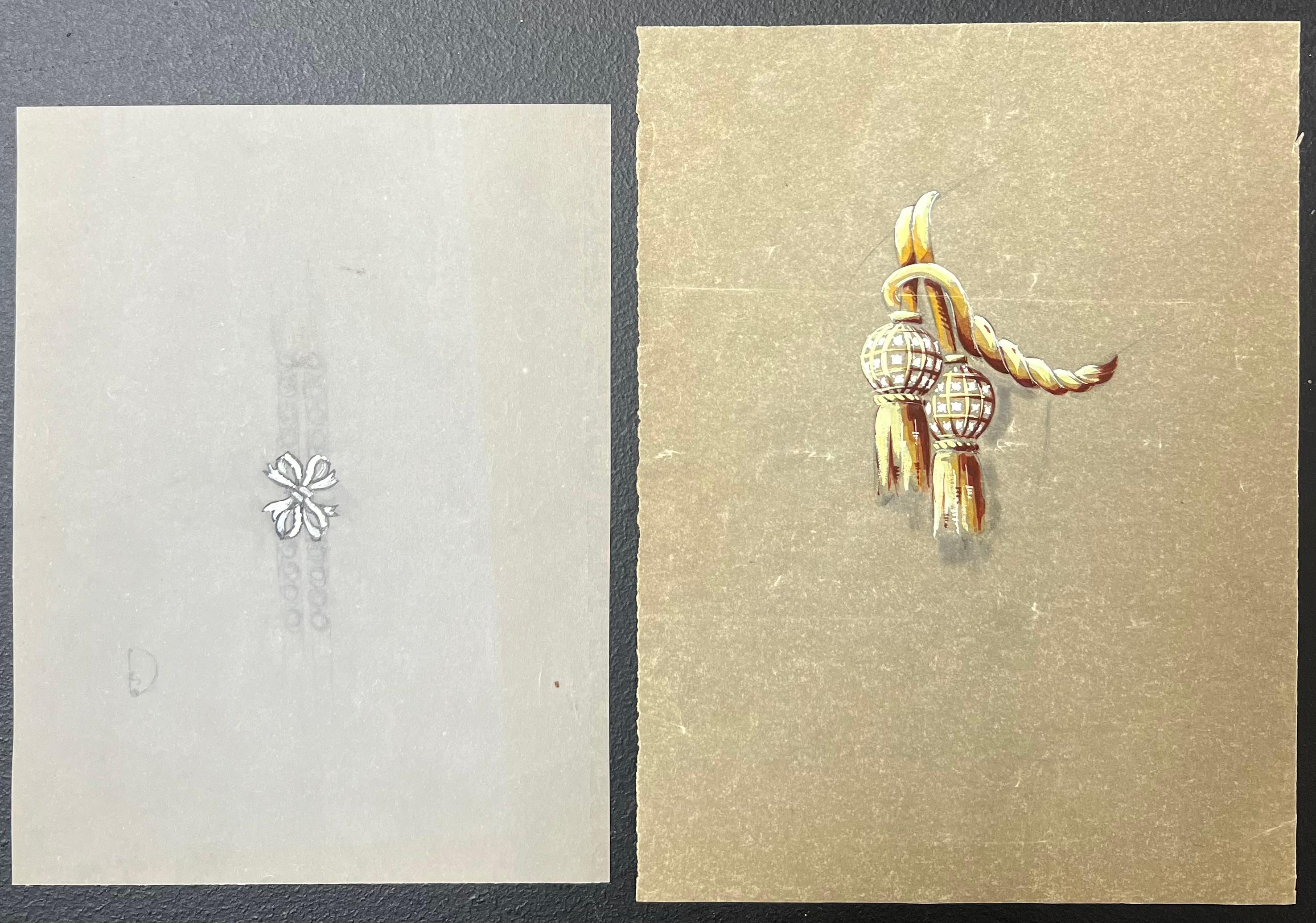 Gioielli d'epoca parigini originali di Van Cleef & Boucheron - Painting di Paul Touzet 