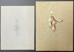 Original Parisian Vintage Jewelry Design Art by Van Cleef & Boucheron Designer