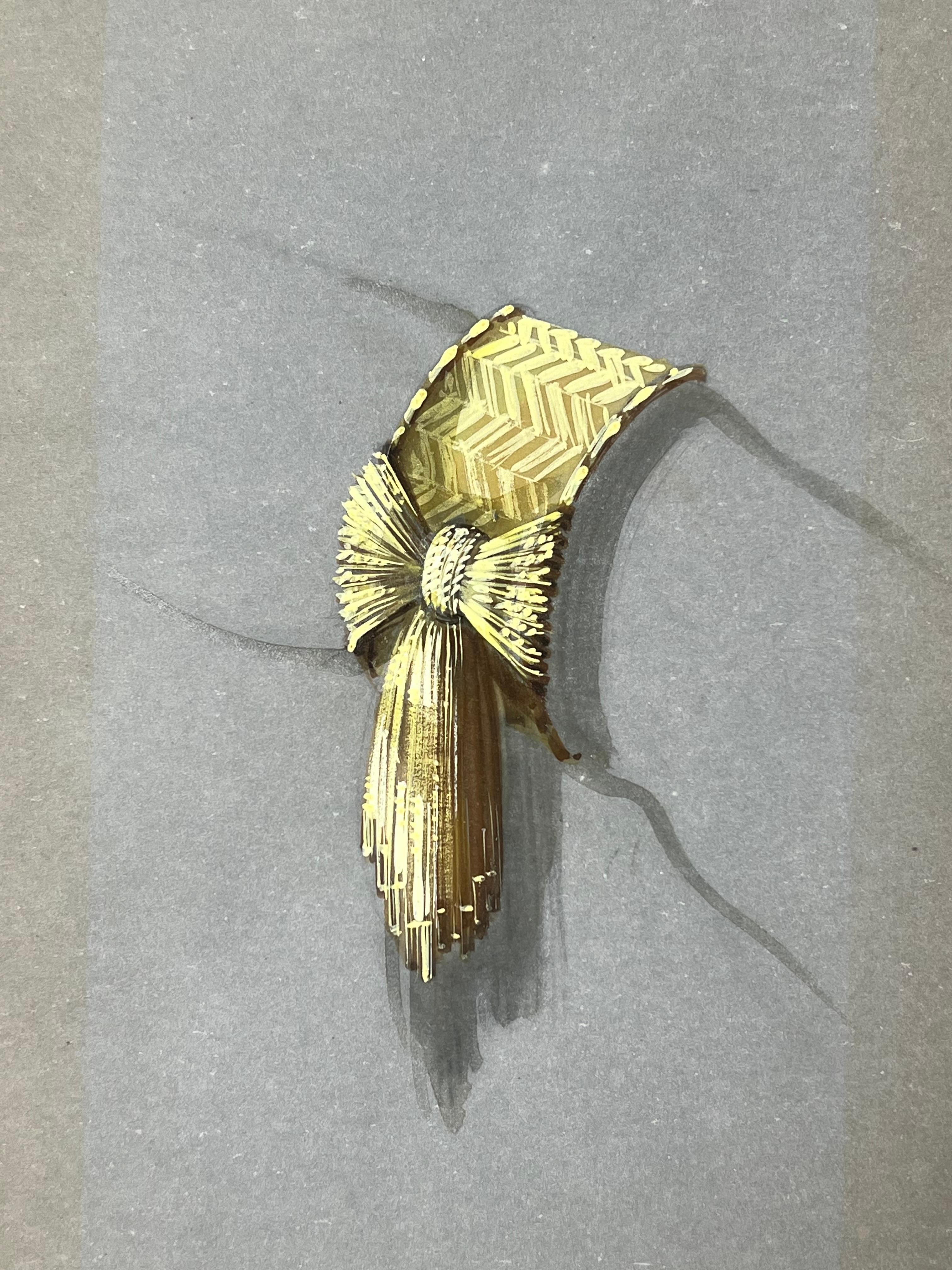 Gioielli d'epoca parigini originali di Van Cleef & Boucheron - Still-Life Painting Grigio di Paul Touzet 