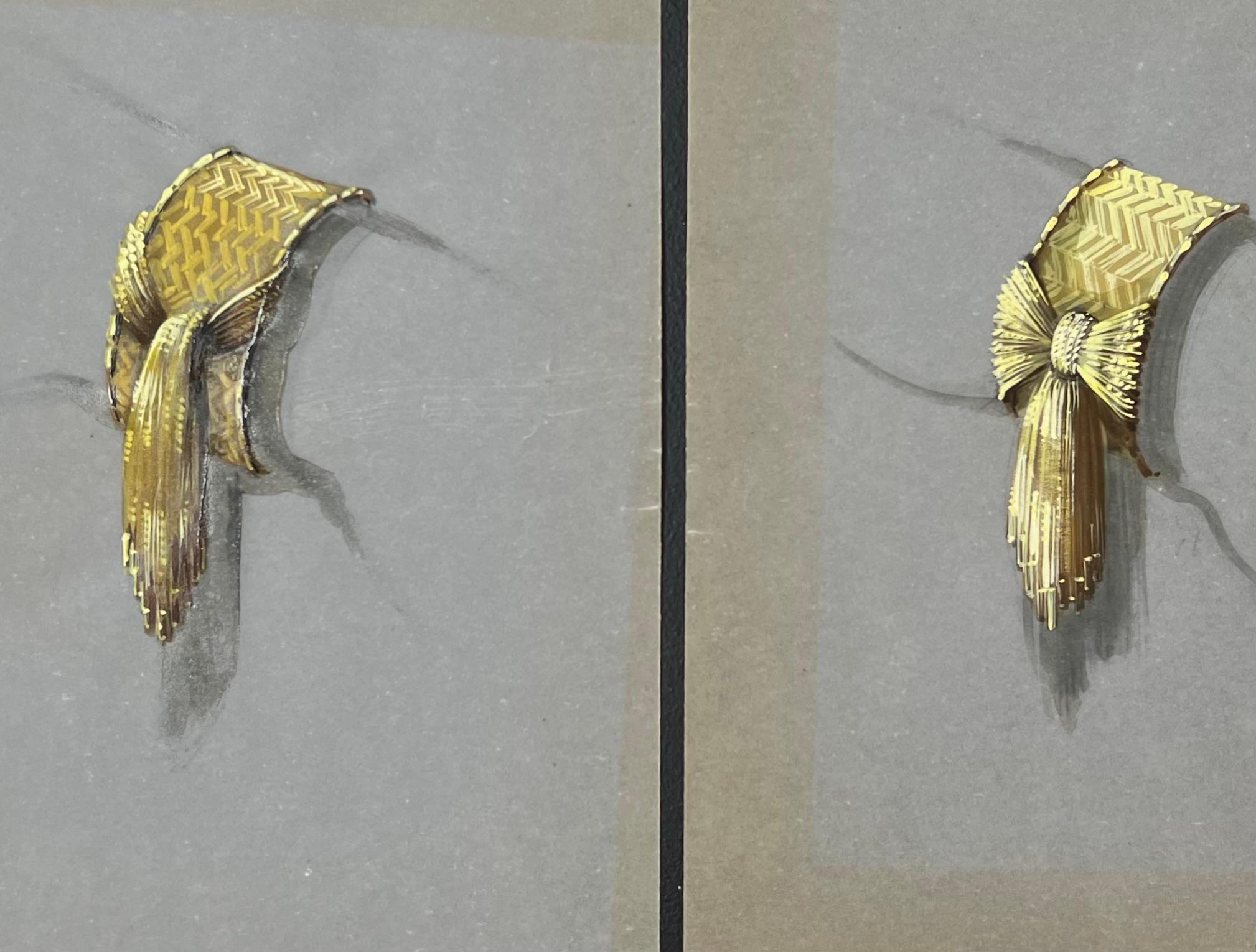Gioielli d'epoca parigini originali di Van Cleef & Boucheron - Painting di Paul Touzet 