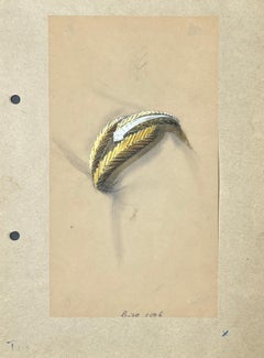 Original Parisian Vintage Jewelry Design Art by Van Cleef & Boucheron Designer