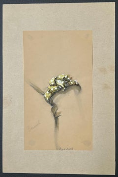 Original Parisian Vintage Jewelry Design Art by Van Cleef & Boucheron Designer