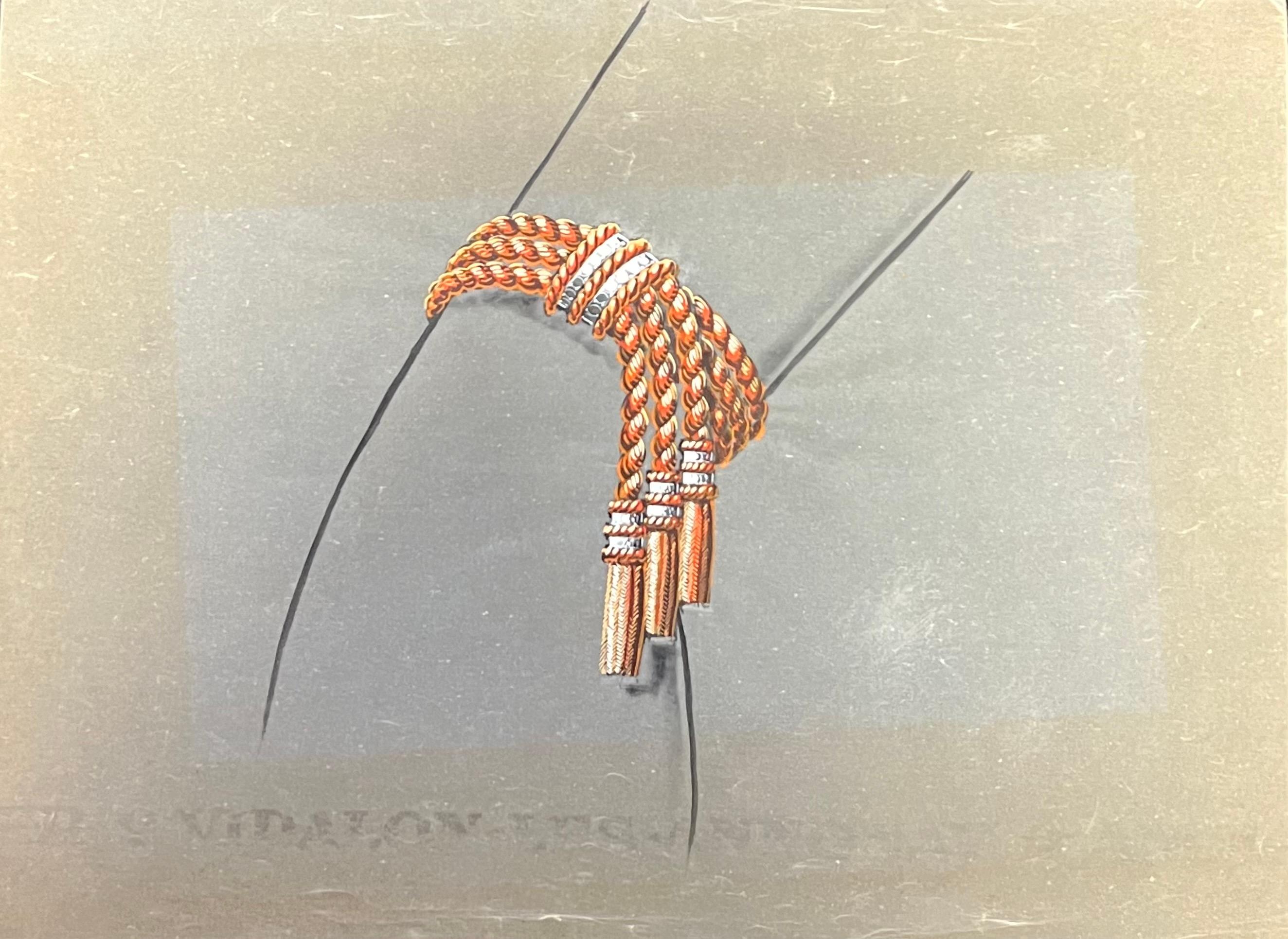 Original Pariser Vintage-Schmuckdesign-Kunst von Van Cleef & Boucheron, Designer – Painting von Paul Touzet 