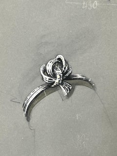 Original Parisian Vintage Jewelry Design Art by Van Cleef & Boucheron Designer