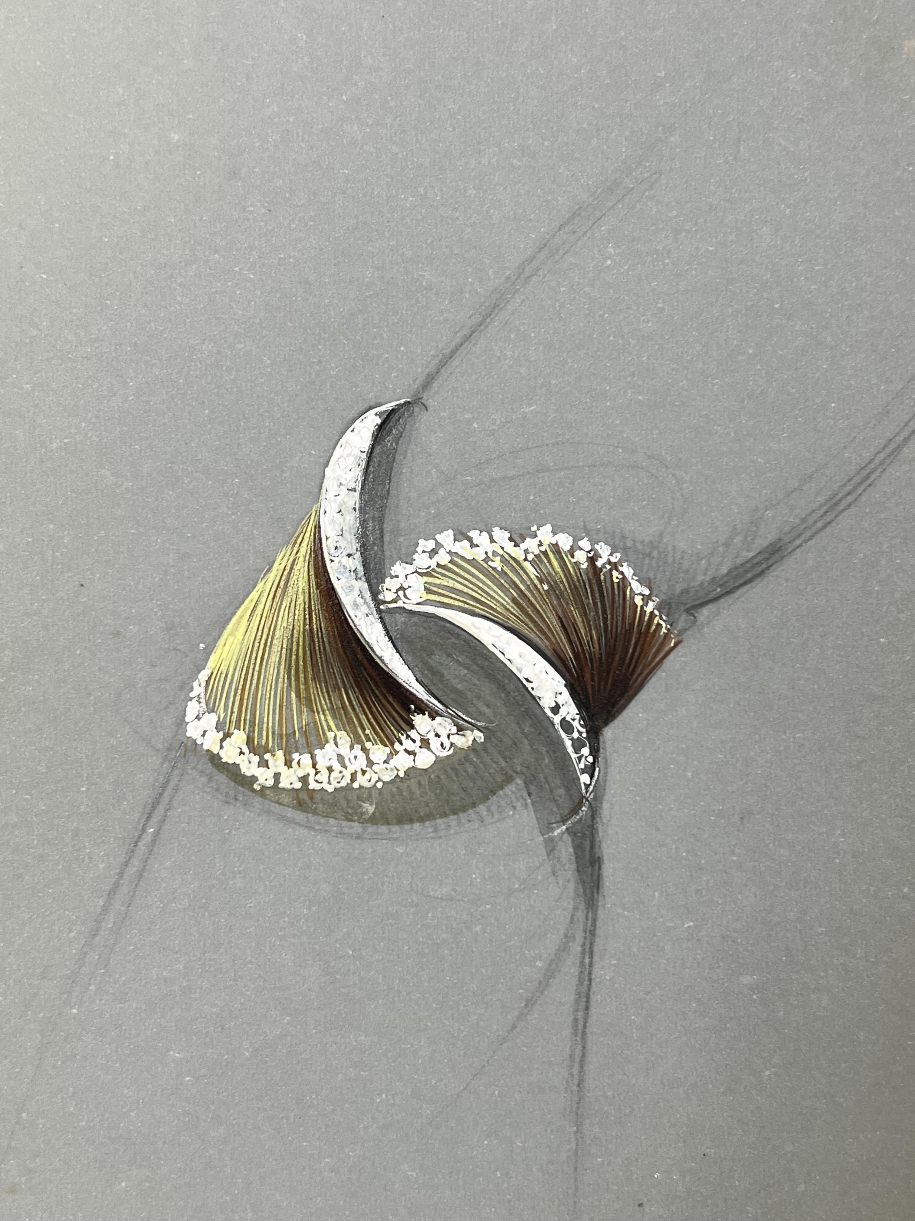 Gioielli d'epoca parigini originali di Van Cleef & Boucheron - Still-Life Painting Grigio di Paul Touzet 