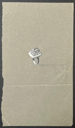 Original Parisian Vintage Jewelry Design Art by Van Cleef & Boucheron Designer