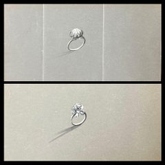 Original Parisian Vintage Jewelry Design Art by Van Cleef & Boucheron Designer