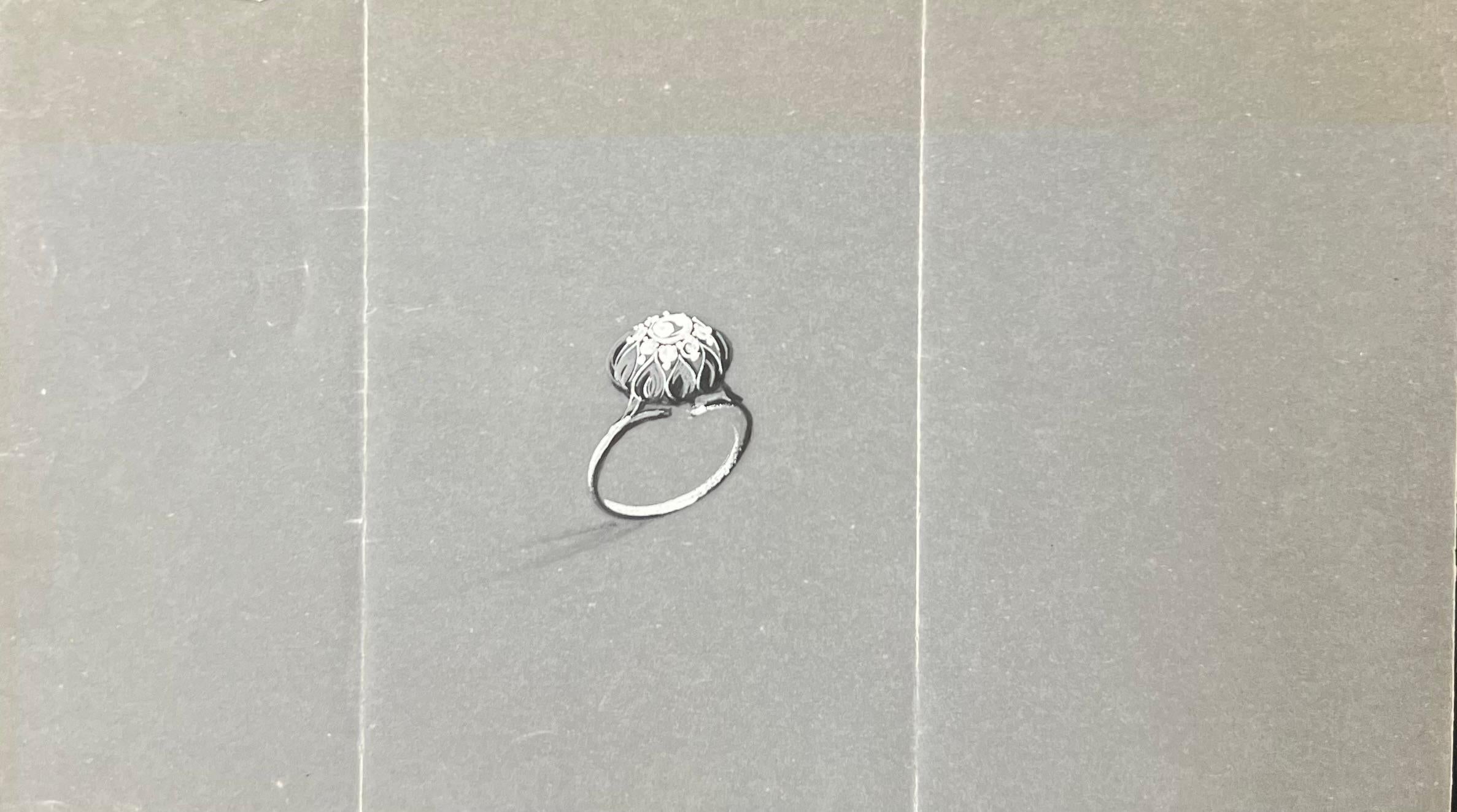 Gioielli d'epoca parigini originali di Van Cleef & Boucheron - Painting di Paul Touzet 
