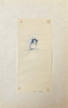 Original Parisian Vintage Jewelry Design Art by Van Cleef & Boucheron Designer