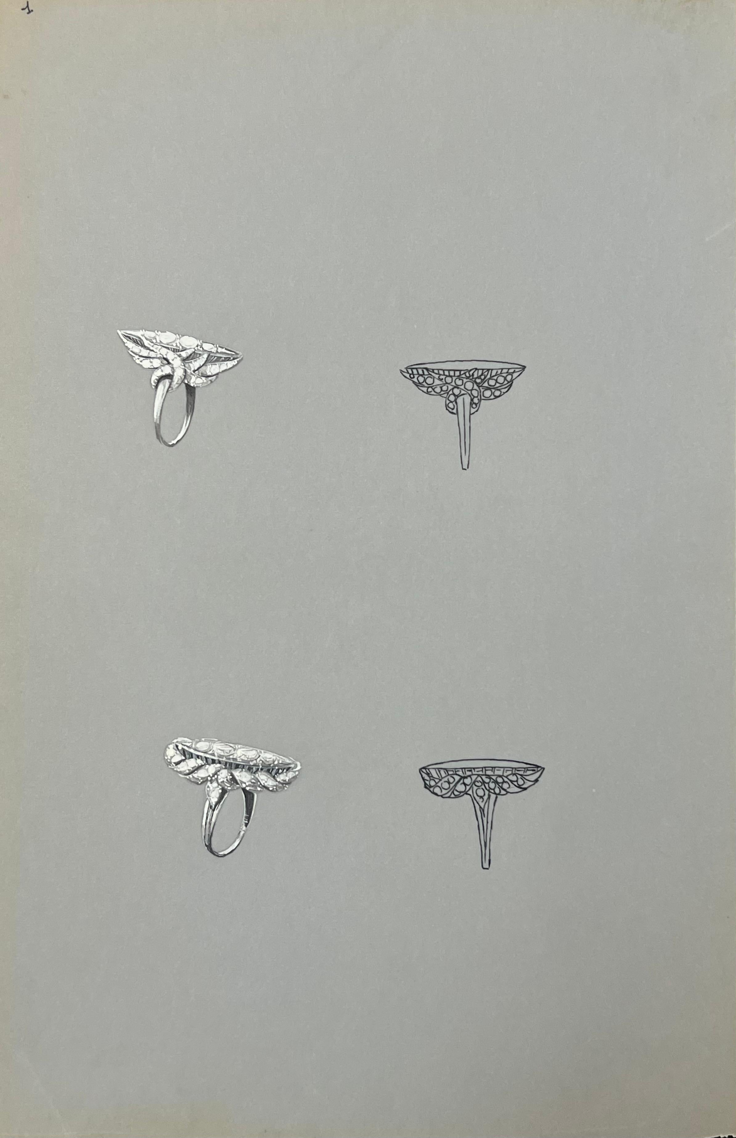 Gioielli d'epoca parigini originali di Van Cleef & Boucheron - Art Scuola francese di Paul Touzet 
