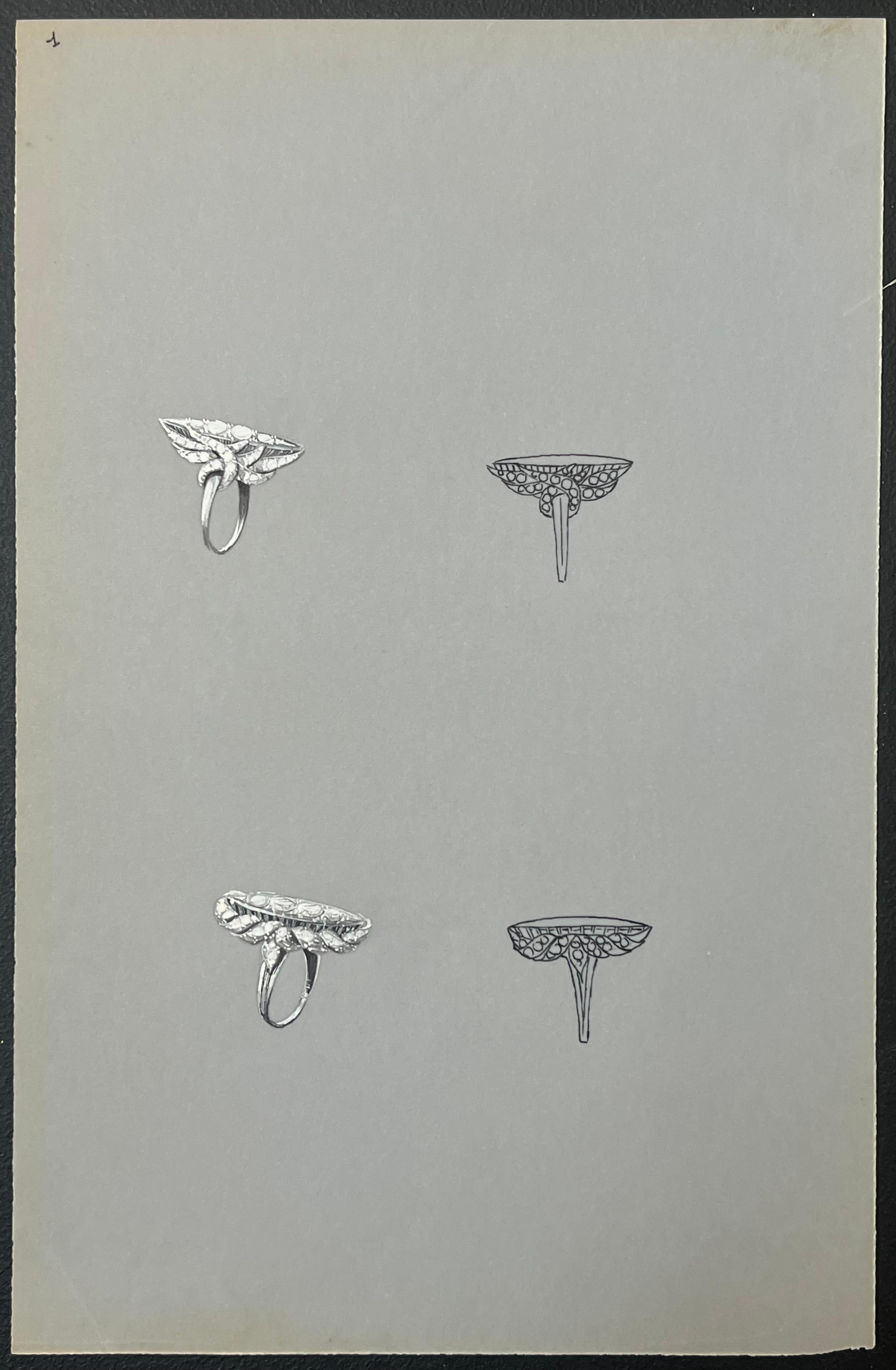 Gioielli d'epoca parigini originali di Van Cleef & Boucheron - Still-Life Grigio di Paul Touzet 