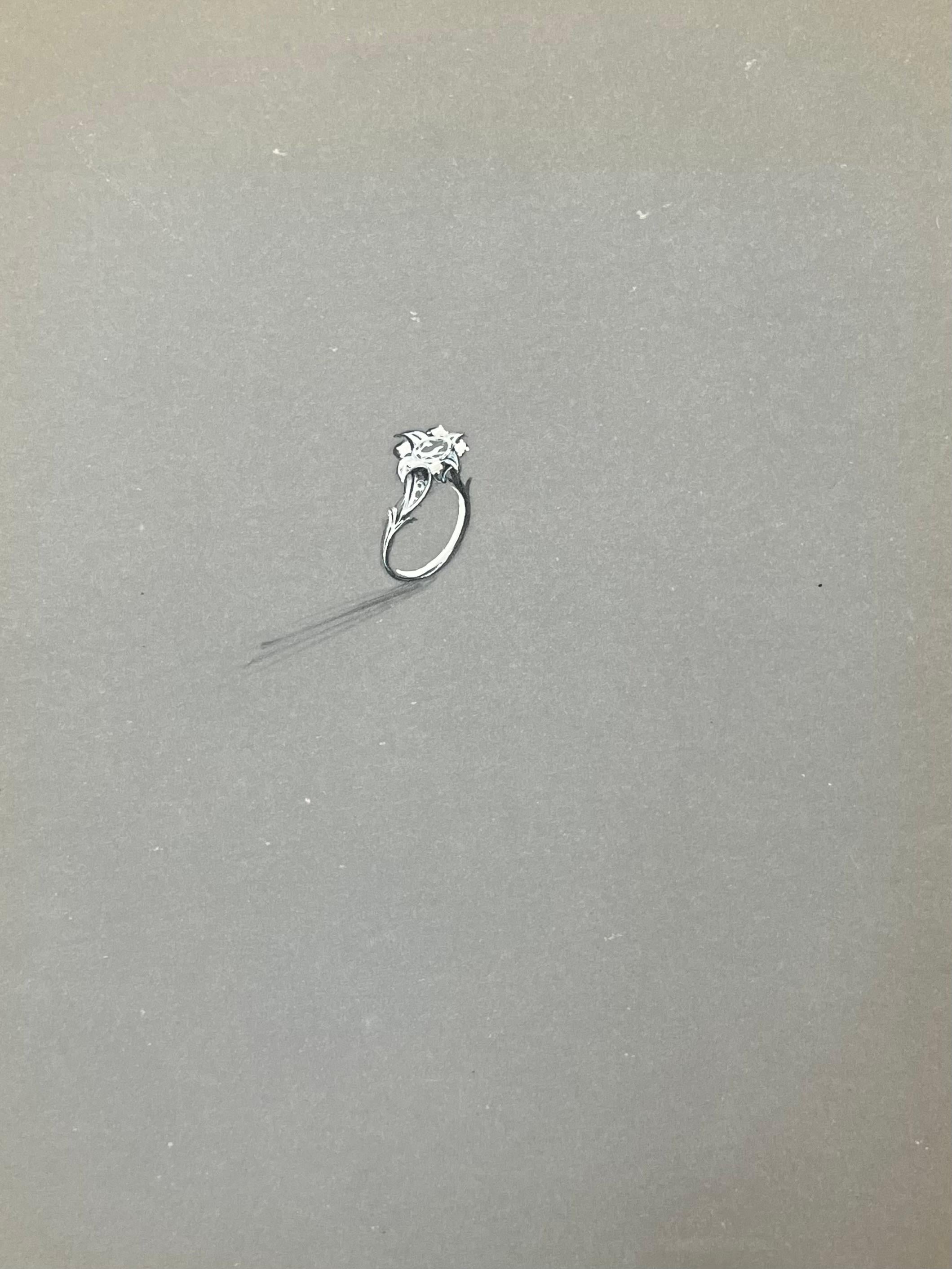 Original Pariser Vintage-Schmuckdesign-Kunst von Van Cleef & Boucheron, Designer (Französische Schule), Painting, von Paul Touzet 