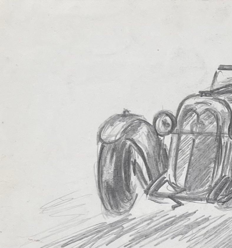 Support : Crayon sur papier
Taille : 10 pouces (hauteur) x 7 pouces  (largeur)
Signé : Oui
Condit : Bon état
Provenance : De la succession de l'artiste

Description :
Ce dessin au crayon de K.B. White est une représentation conceptuelle de l'Auburn