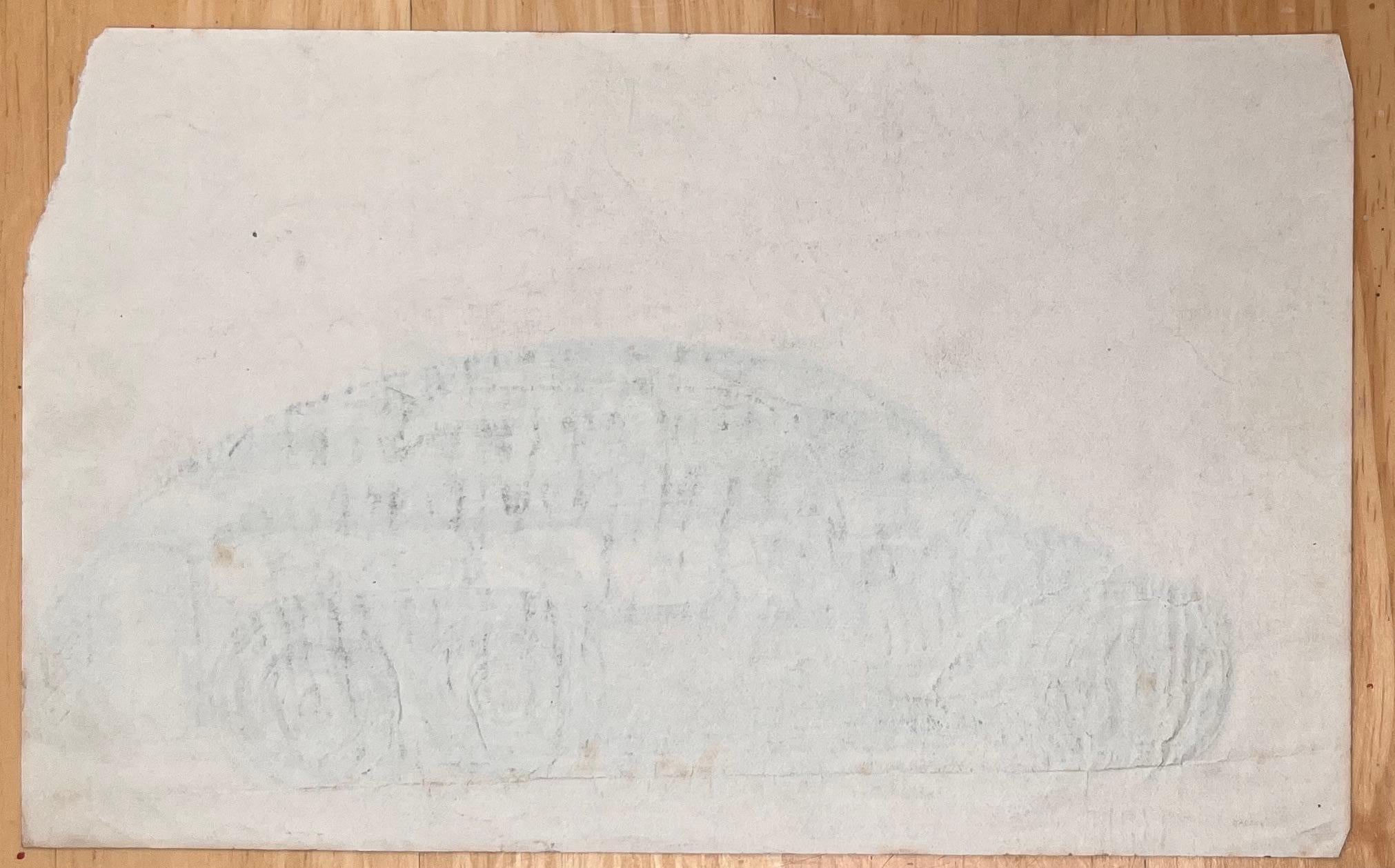Conceptual Pencil Illustration Inspired by the Stout Scarab For Sale 2
