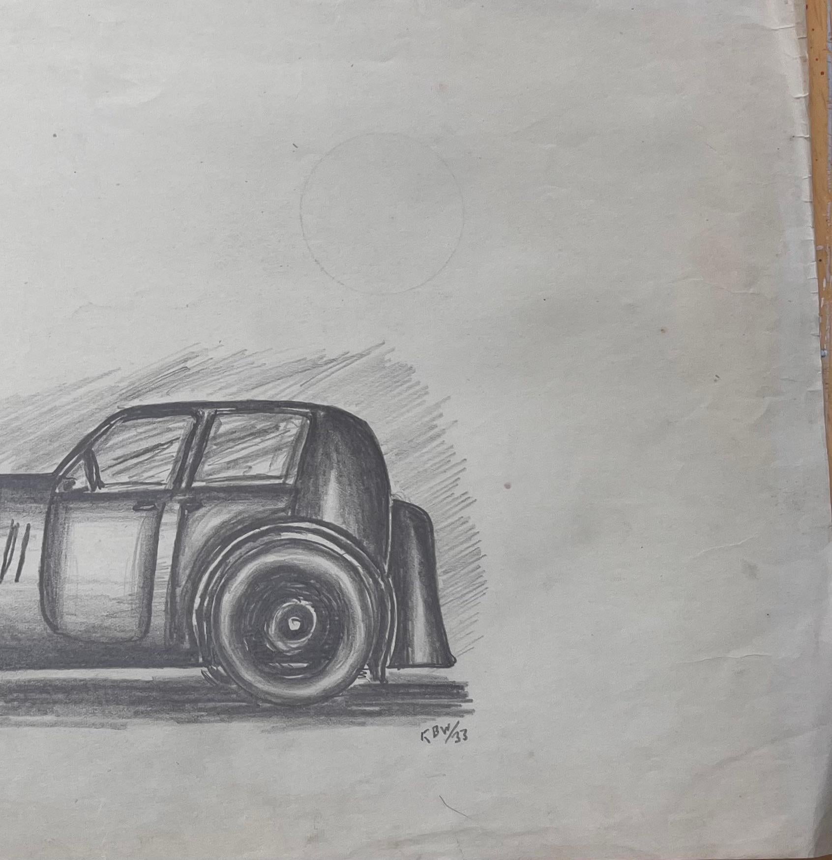 Mercedes Benz 540K Special Roadster Concepto Dibujo a lápiz en venta 1