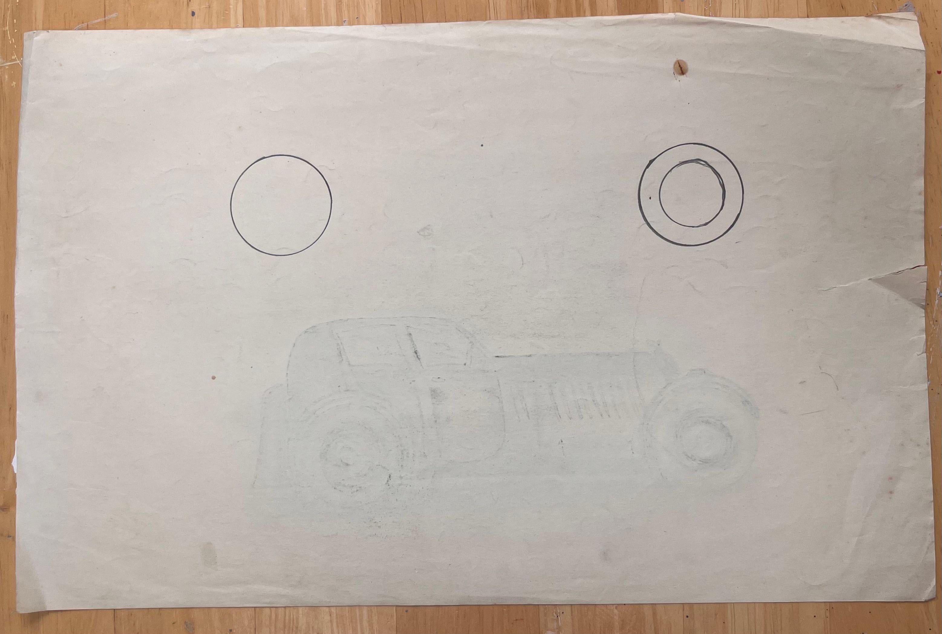 Mercedes Benz 540K Special Roadster Concepto Dibujo a lápiz en venta 2