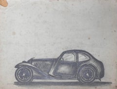 Bugatti Type 57C Atalante Concept Pencil Drawing