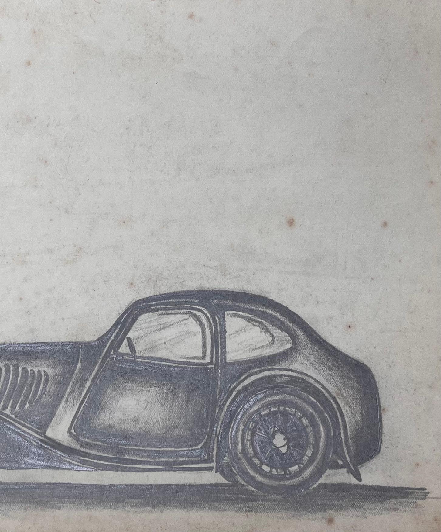 Dibujo a lápiz del Concepto Bugatti Type 57C Atalante en venta 1