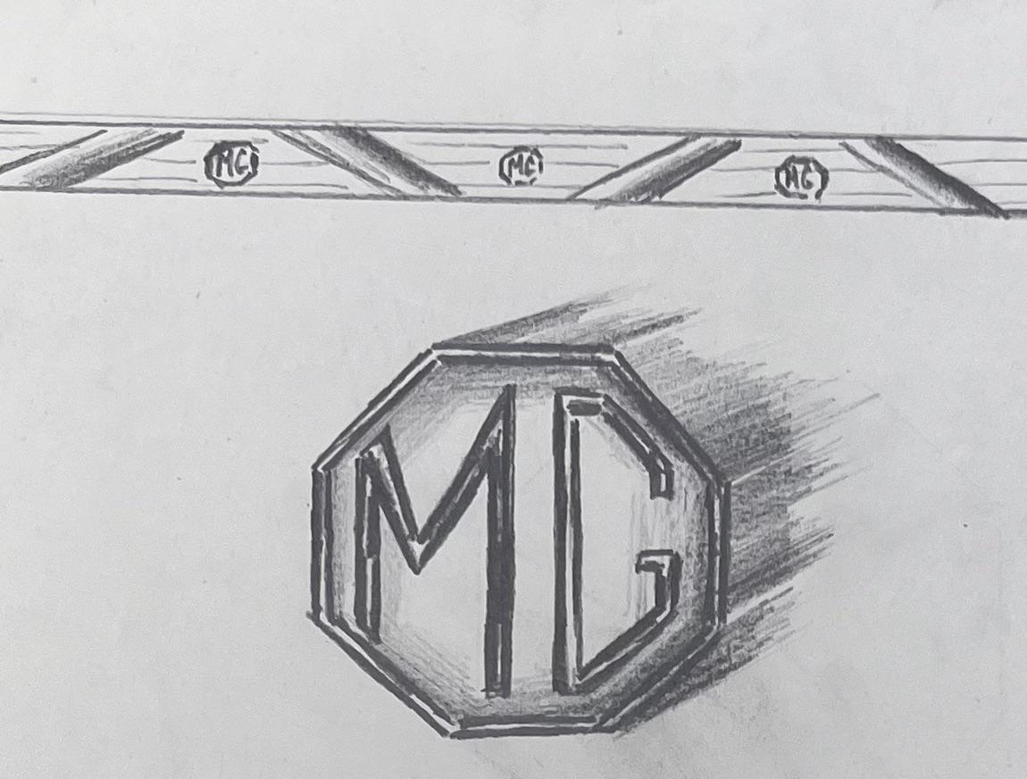 MG Car Company Pubblicità Concetto Illustrazione a matita - Art Art Déco di K.B. White