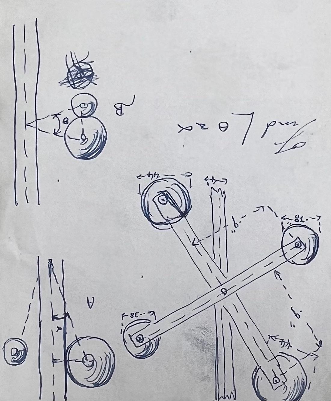 Mezzo: Matita su carta
Dimensioni: 8 pollici (altezza) x 5 pollici  (larghezza)
Firmato: No
Condit: Buone condizioni, con una leggera usura sui bordi.
Provenienza: Dalla proprietà dell'artista

Descrizione:
Questo disegno tecnico di I. A. B. Whiting