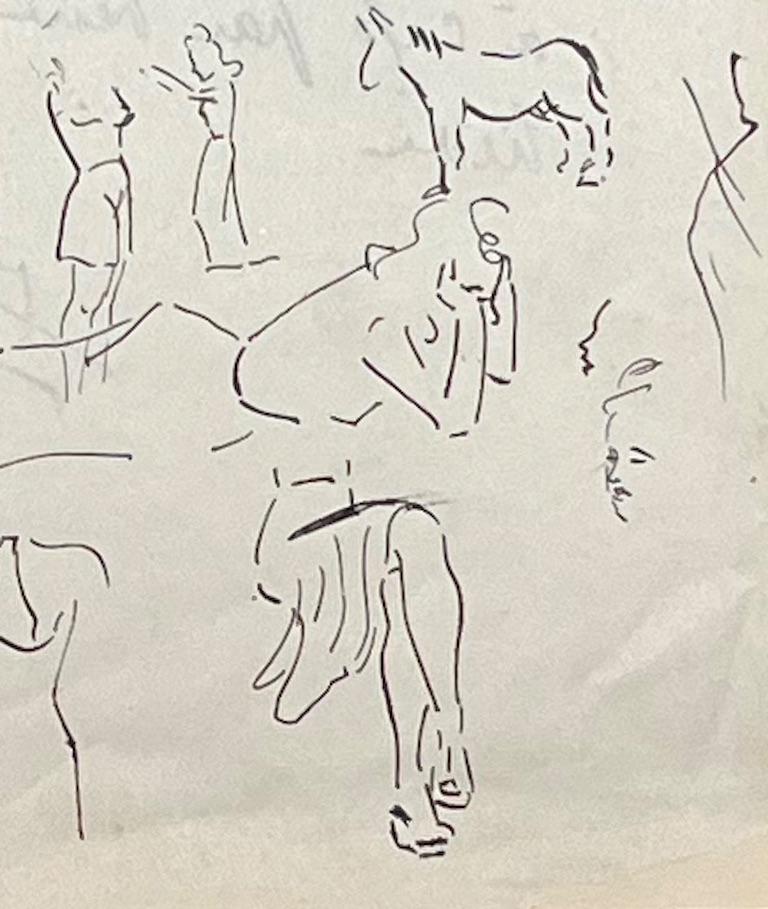 Titre : Dessin à l'encre élégant de femmes dans des poses variées, datant du milieu du siècle dernier.

Artistics : Josine Vignon (française 1922-2022)

Médium : Encre sur papier

Taille : 8,25 (hauteur) x 5,25 (largeur)

Estampillé : Verso

Condit