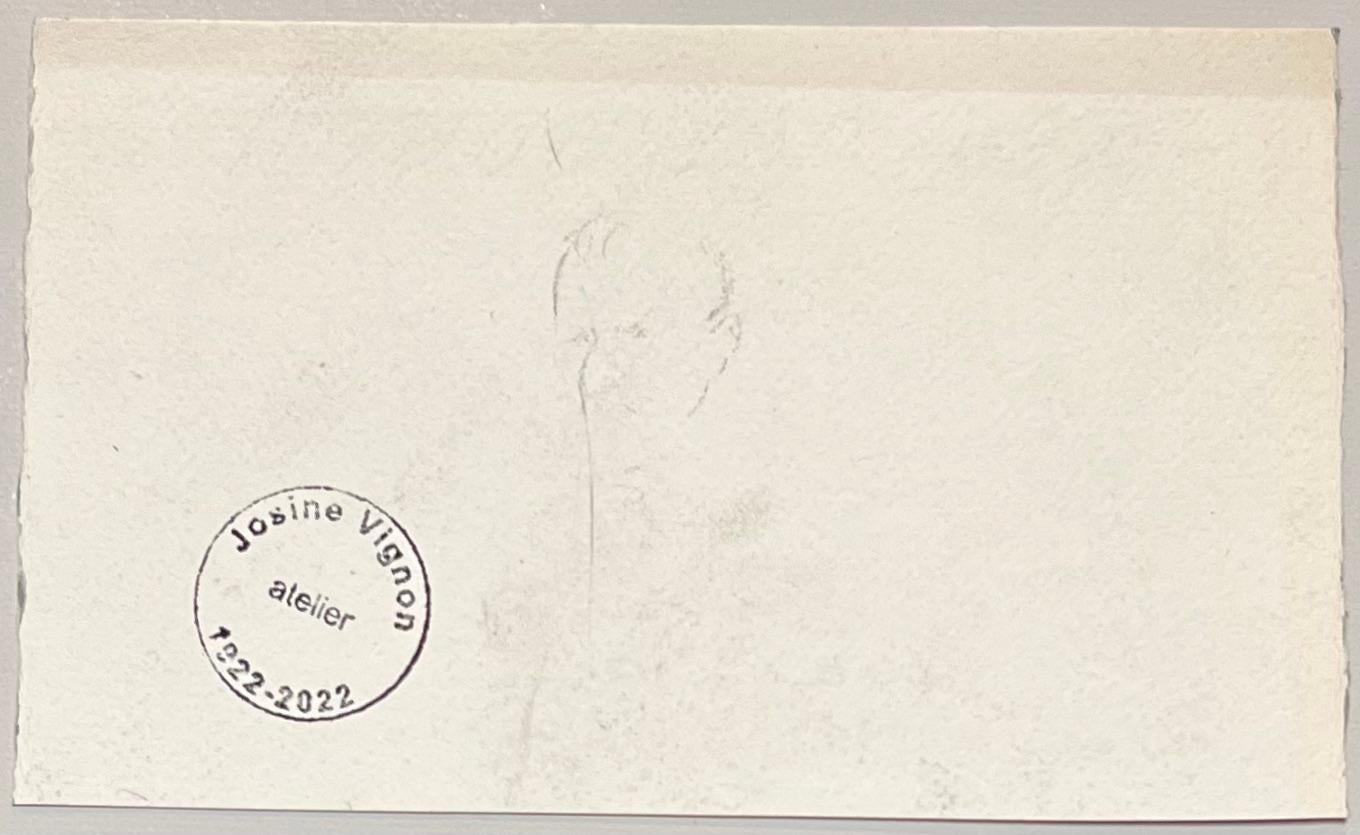 Titolo: Disegno a matita francese del metà del secolo scorso Cane addormentato su pavimento a scacchiera

Artista: Josine Vignon (francese, 1922-2022)

Mezzo: Matita su carta

Dimensioni: 3,75 (altezza) x 6 (larghezza)

Timbrato: Verso

Condizioni:
