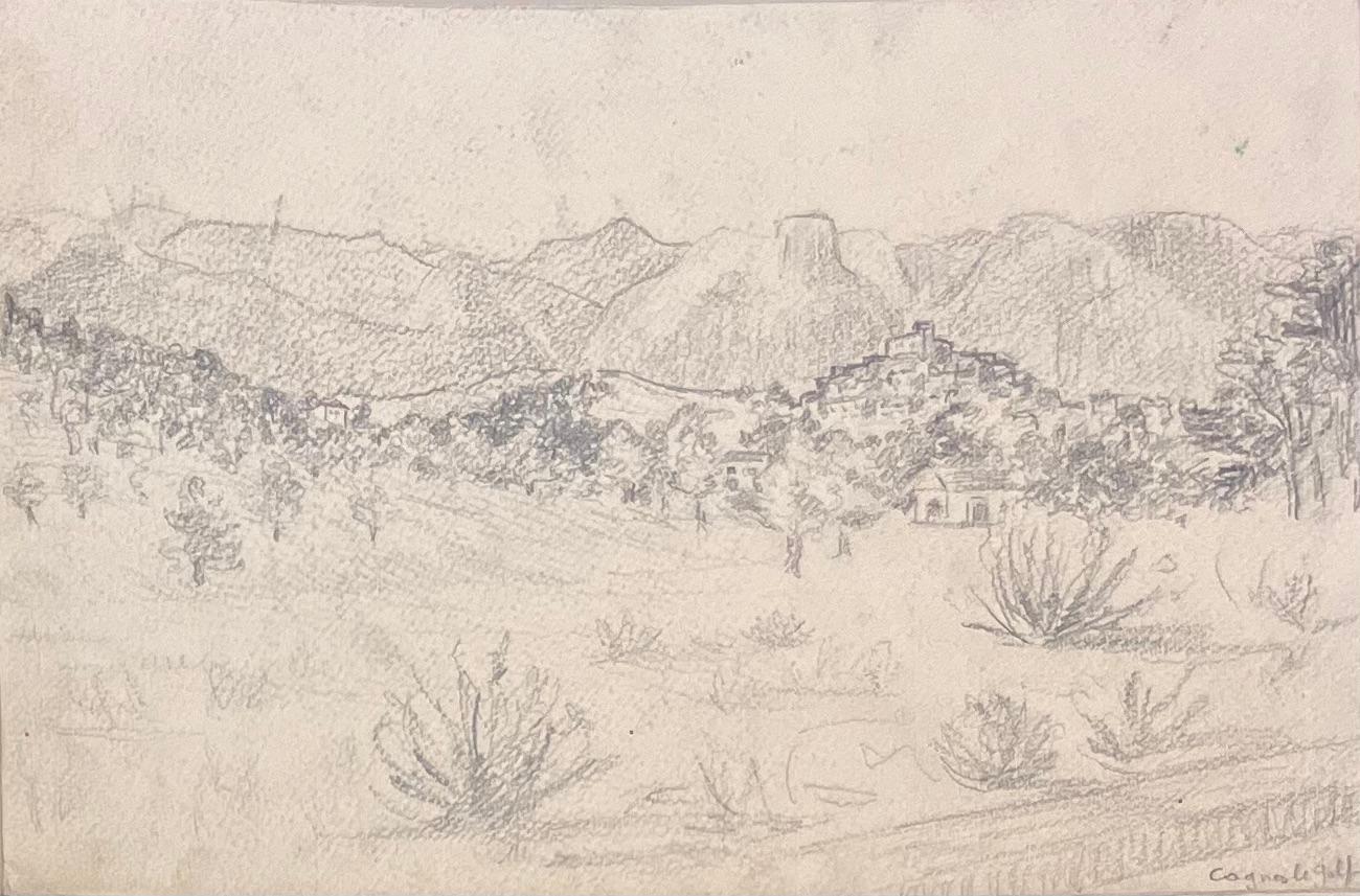 Titel: Französische Bleistiftzeichnungen der Jahrhundertmitte mit verschiedenen Landschaften

Künstlerin: Josine Vignon (Französisch 1922-2022)

Medium: Bleistift auf Papier

Größe: 12,25 (Höhe) x 18,75 (Breite)

Gestempelt: Verso

Zustand: