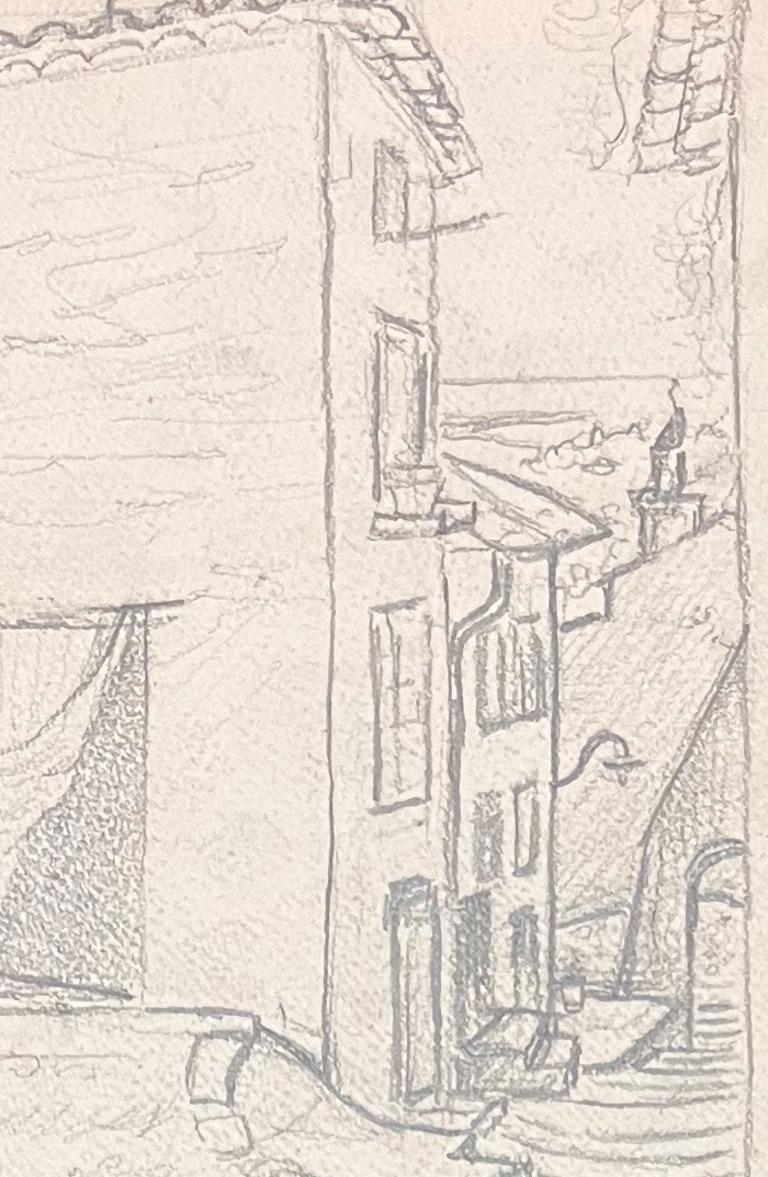 Titolo: Disegni a matita francesi di metà secolo di una strada stretta a Cagnes-sur-Mer

Artista: Josine Vignon (francese, 1922-2022)

Mezzo: Matita su carta

Dimensioni: 9,5 (altezza) x 6,25 (larghezza)

Timbrato: Verso

Condizioni: