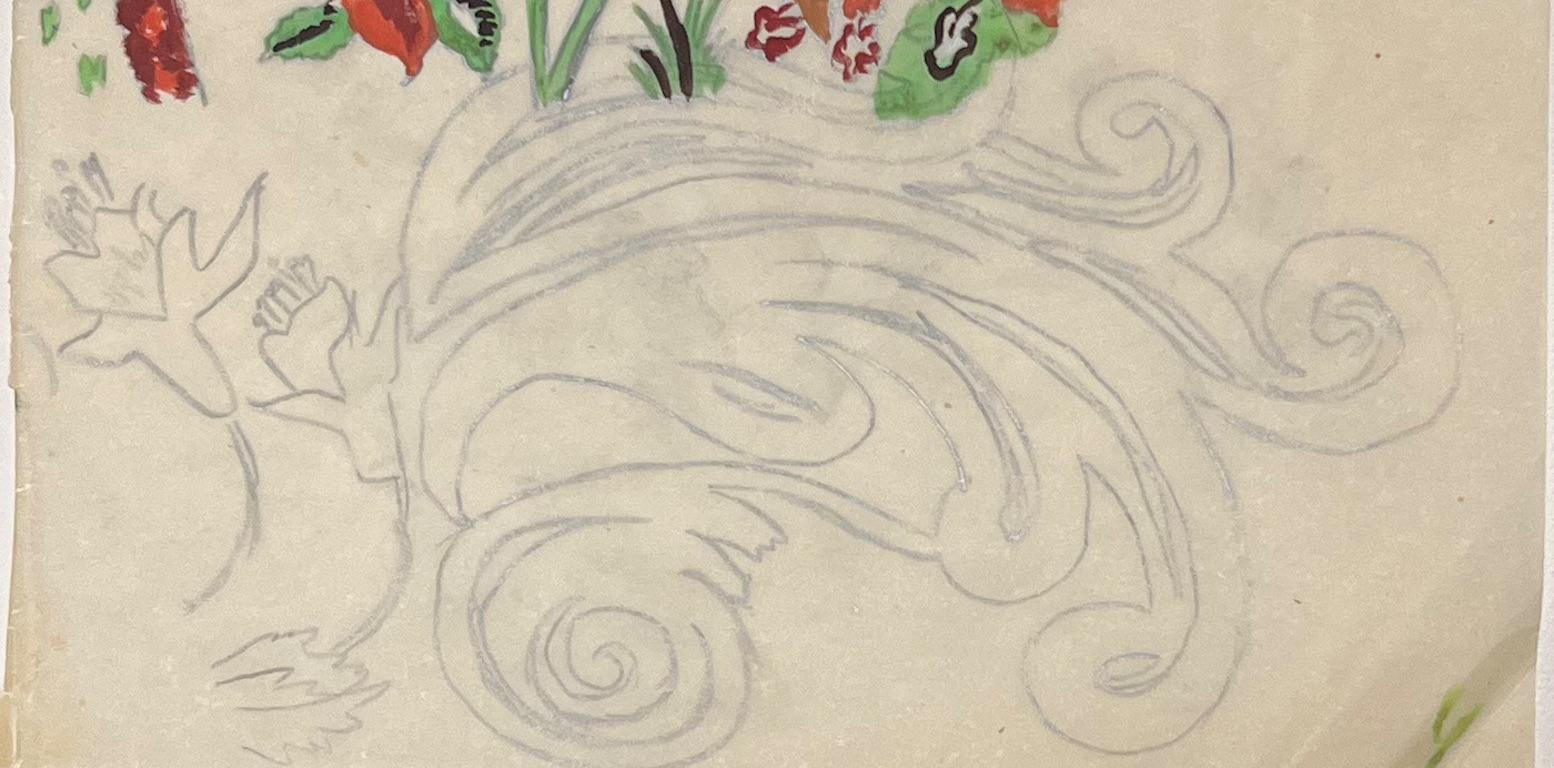 Titre : Dessin de style français du milieu du siècle, cerf dans une forêt de bouleaux, technique mixte

Artistics : Josine Vignon (française 1922-2022)

Médium : Crayon, acrylique et papier calque

Taille : 10,75 (hauteur) x 7,25
