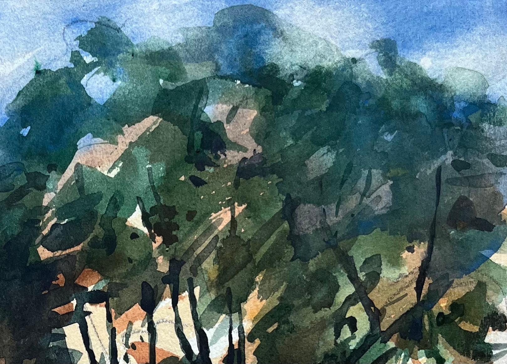 Titre : Aquarelle impressionniste française d'un paysage boisé ensoleillé
Par Maurice Mazeilie (français 1924-2021)
Moyen d'expression : Aquarelle sur papier, non encadrée
Taille : 9 x 12.25 pouces (hauteur x largeur)
Estampillé : Verso
Condit :