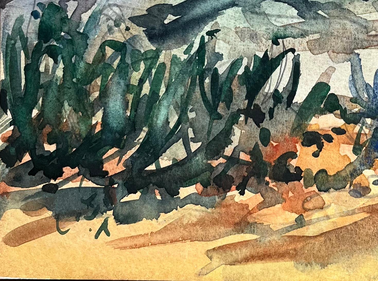 Titre : Aquarelle impressionniste française d'un paysage montagneux
Par Maurice Mazeilie (français 1924-2021)
Moyen d'expression : Aquarelle sur papier, non encadrée
Taille : 7 x 9.75 pouces (hauteur x largeur)
Estampillé : Verso
Condit : Bon, avec