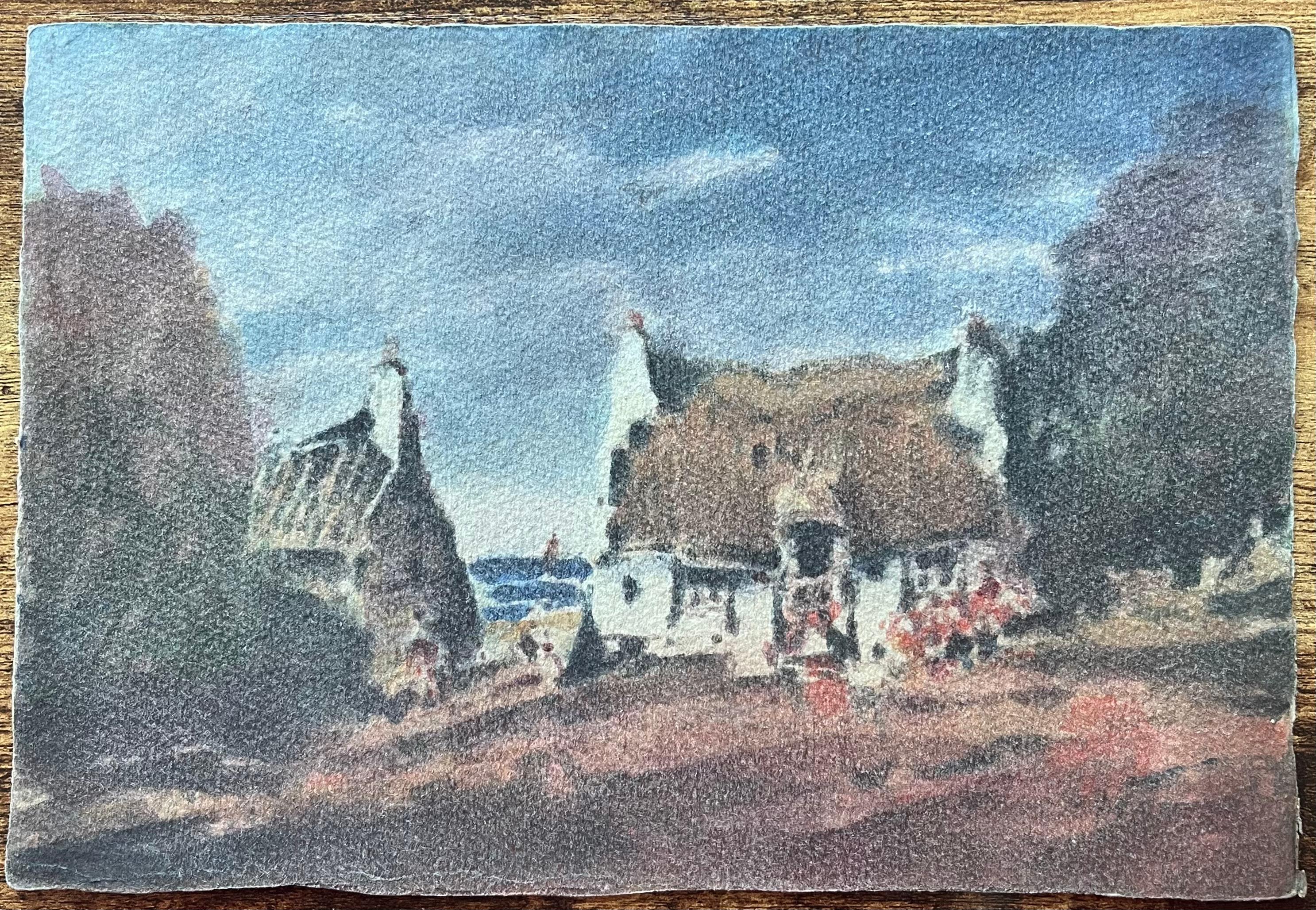 Aquarelle impressionniste française représentant un monument parisien et un bâtiment classique en vente 3