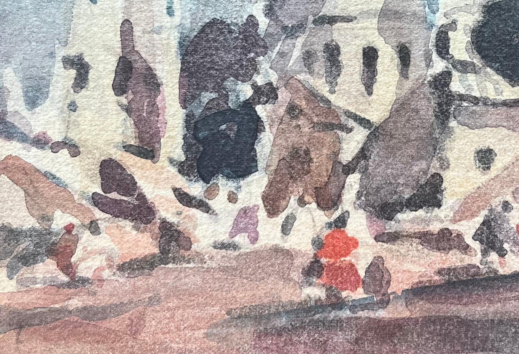 Aquarelle impressionniste française de la basilique du Sacré-Cœur en vente 1