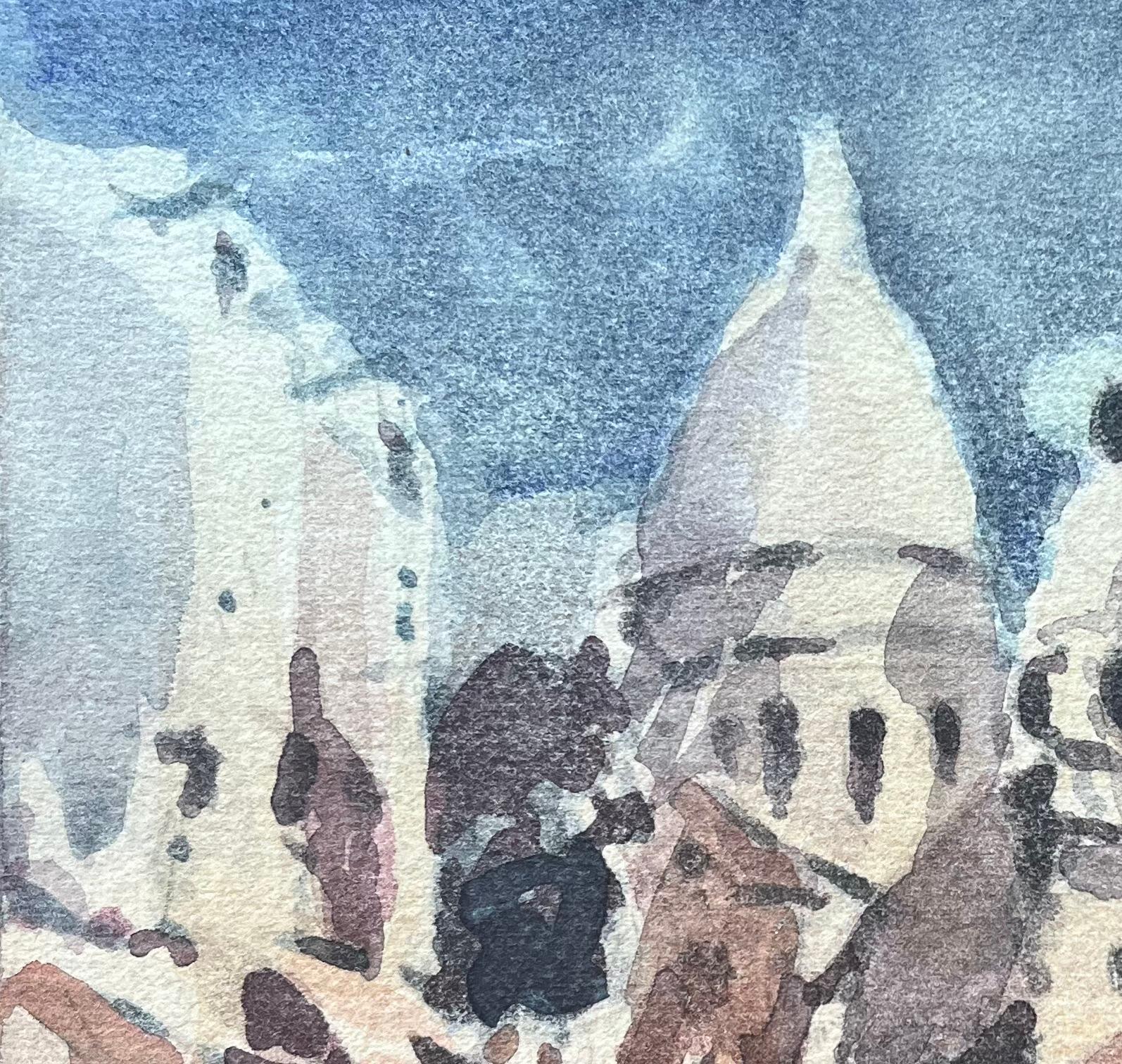 Titre : Aquarelle impressionniste française de la basilique du Sacré-Cœur
Par Maurice Mazeilie (français 1924-2021)
Moyen d'expression : Aquarelle sur papier, non encadrée
Taille : 5.5 x 7.5 pouces (hauteur x largeur)
Estampillé : Verso
Condit :